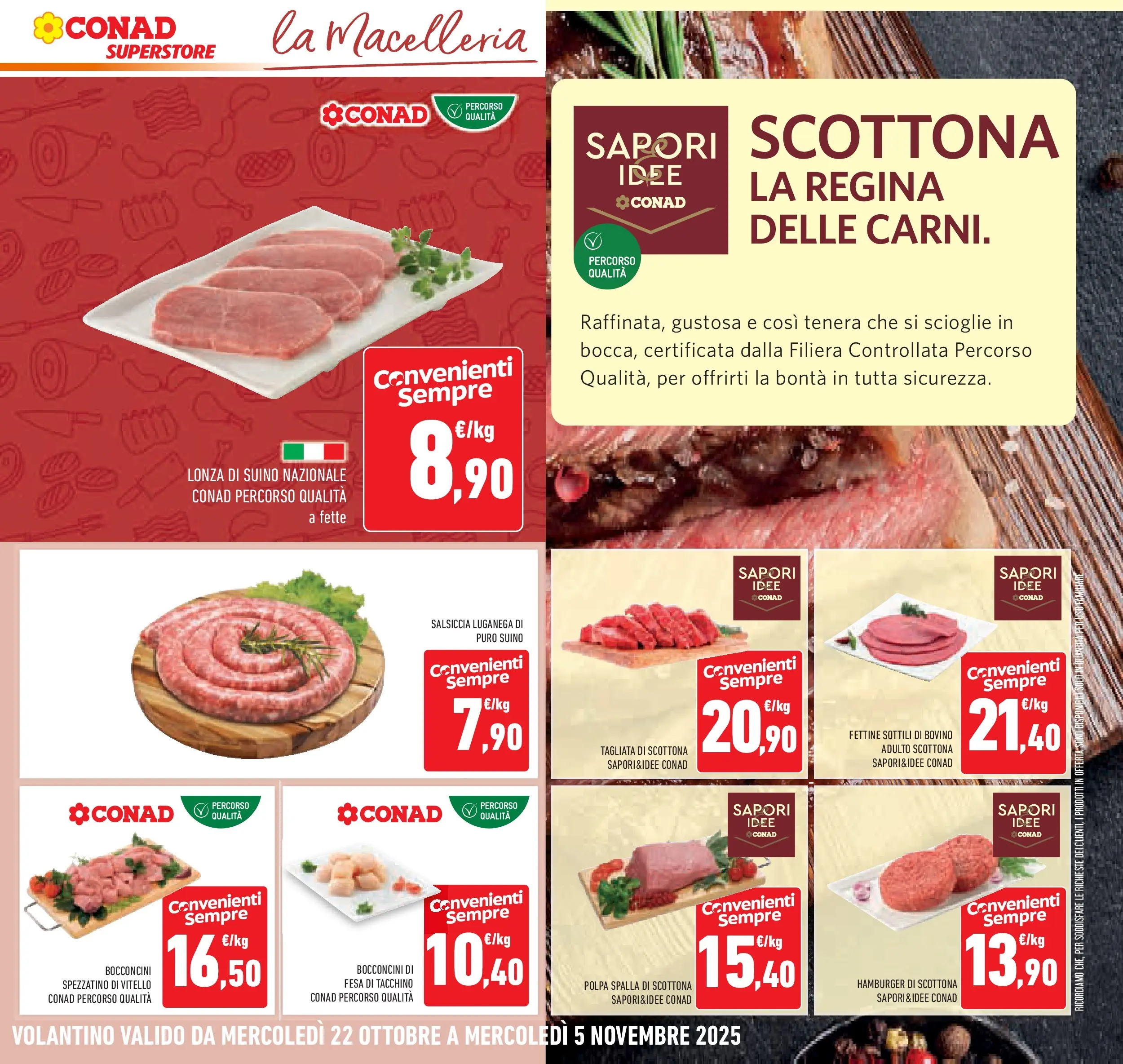 Volantino Conad dal 21/10/2025 > Anteprima | Pagina: 31 | Prodotti: Suino, Salsiccia, Vitello, Hamburger