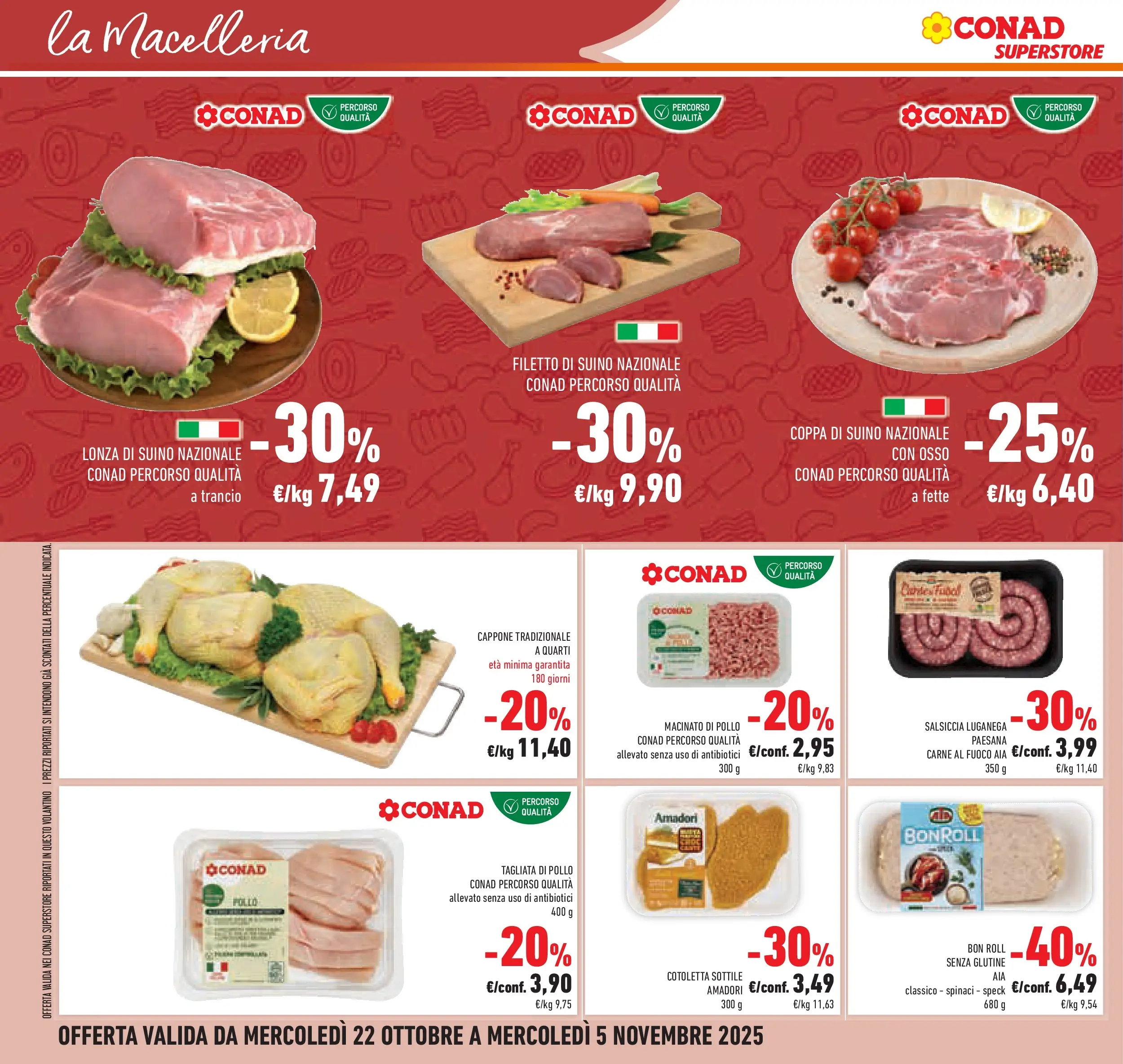 Volantino Conad dal 21/10/2025 > Anteprima | Pagina: 36 | Prodotti: Speck, Suino, Salsiccia, Spinaci