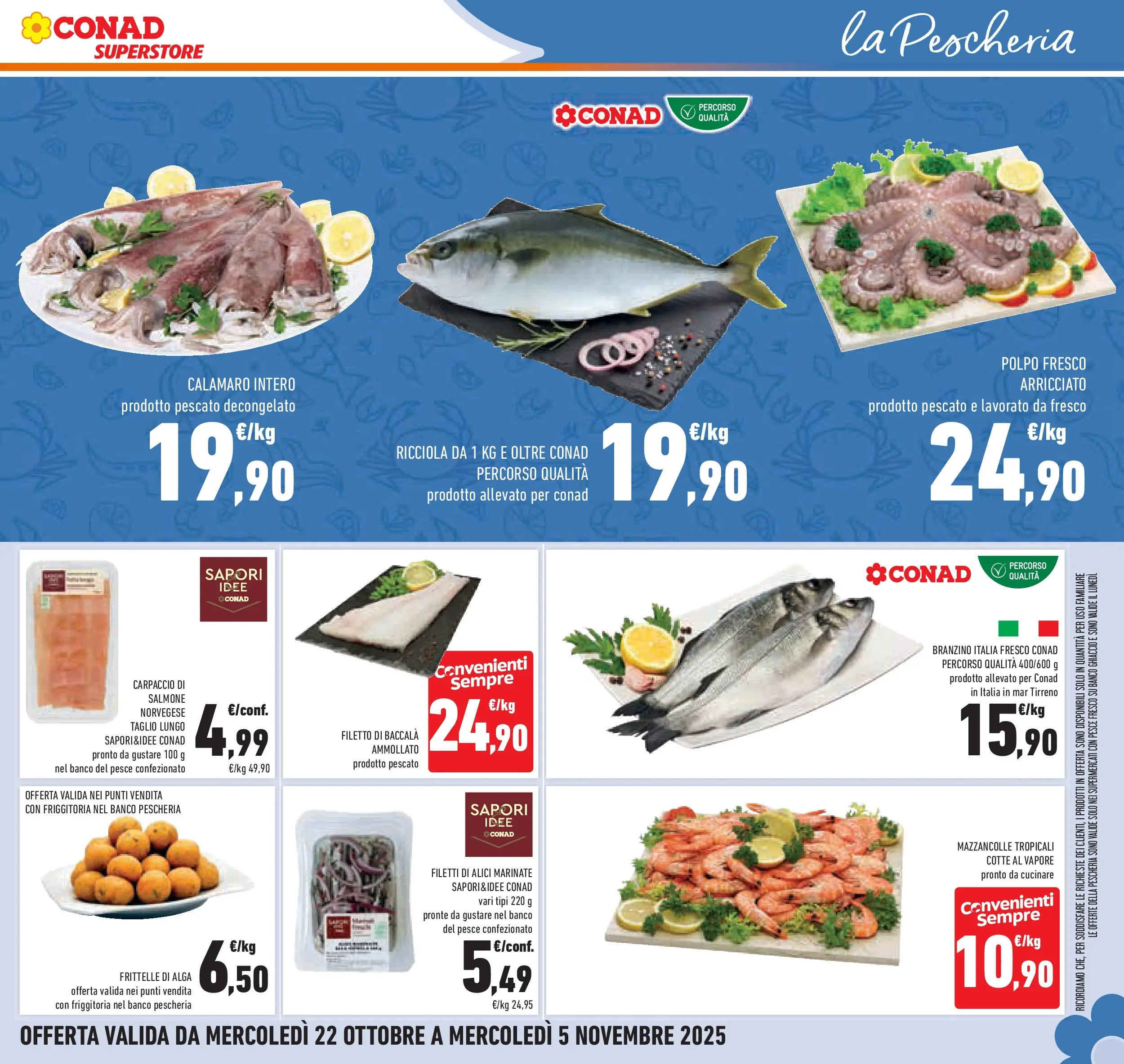 Volantino Conad dal 21/10/2025 > Anteprima | Pagina: 37 | Prodotti: Salmone, Polpo, Mazzancolle, Alici