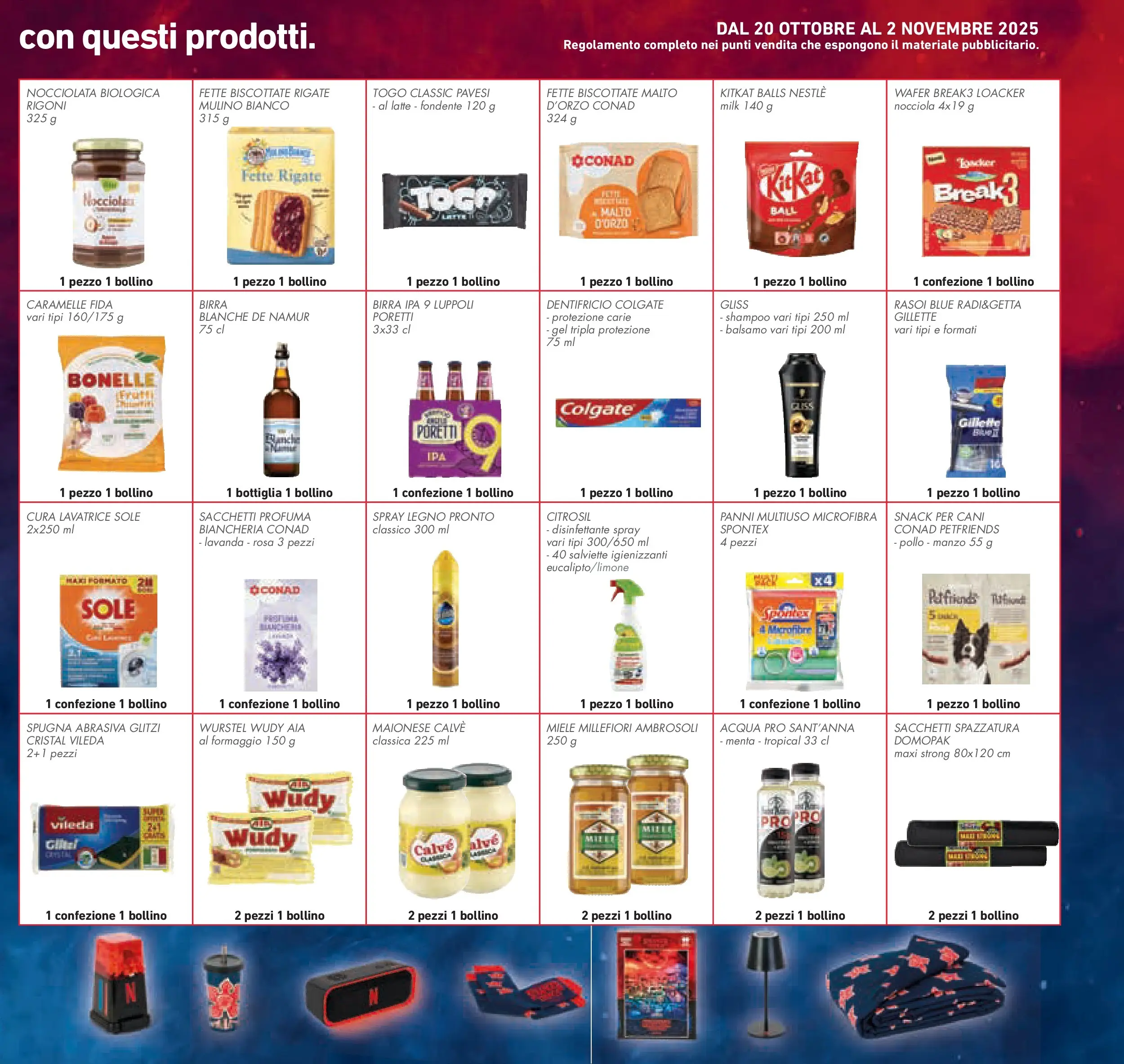 Volantino Conad dal 21/10/2025 > Anteprima | Pagina: 45 | Prodotti: Birra, Acqua, Wurstel, Fette biscottate