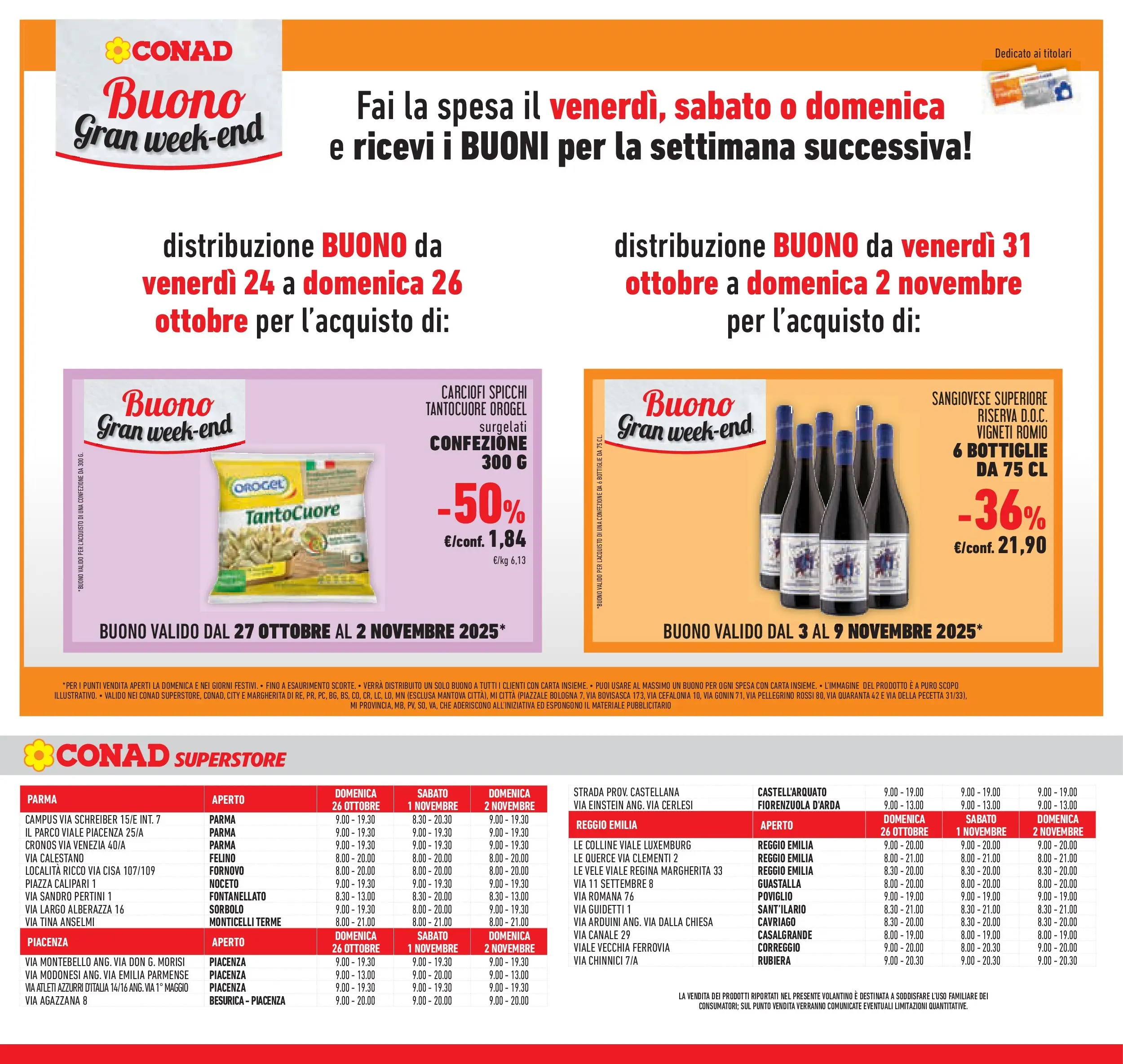 Volantino Conad dal 21/10/2025 > Anteprima | Pagina: 50 | Prodotti: Carciofi