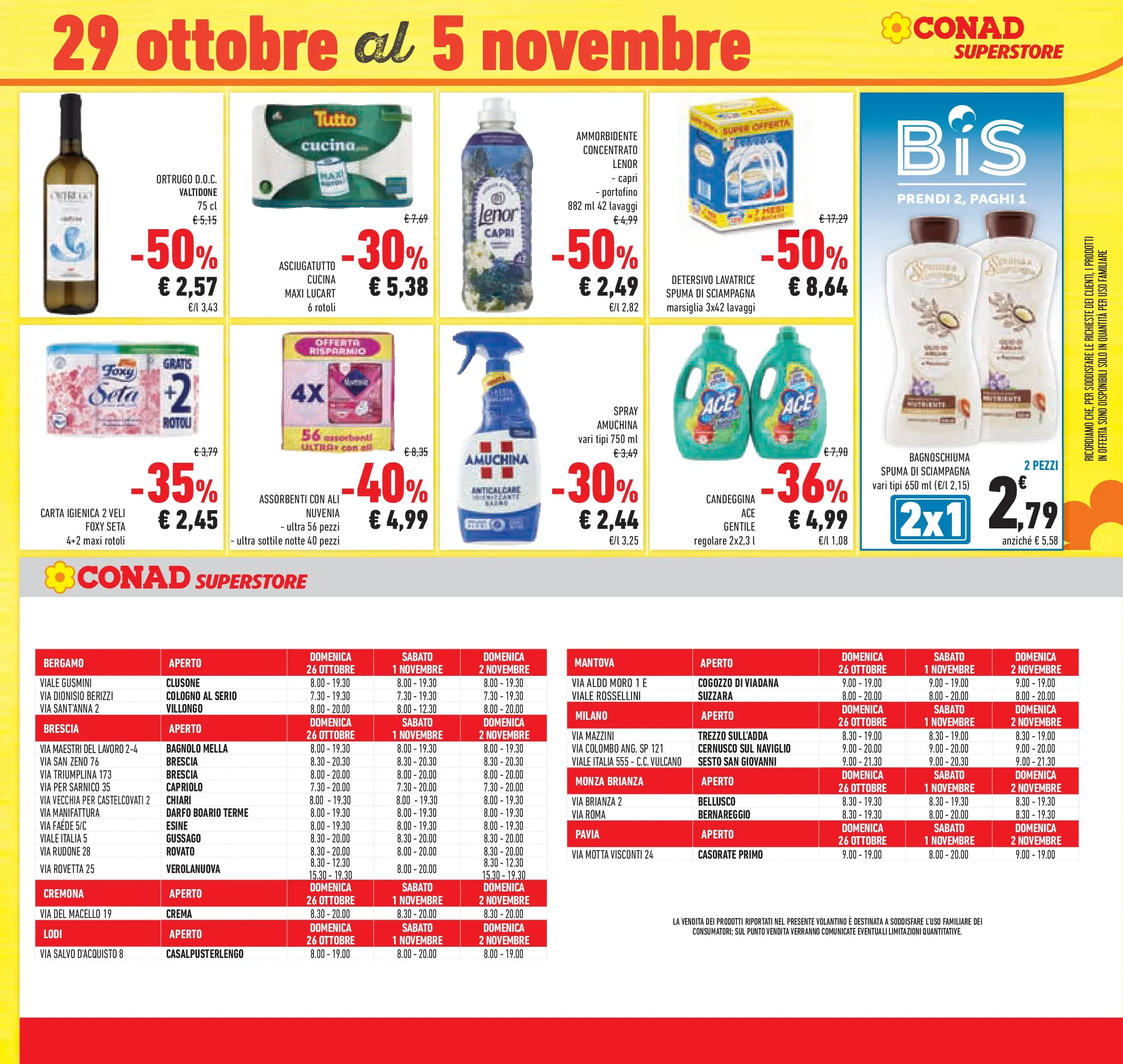 Volantino Conad dal 21/10/2025 > Anteprima | Pagina: 57 | Prodotti: Crema, Ammorbidente, Candeggina, Anticalcare