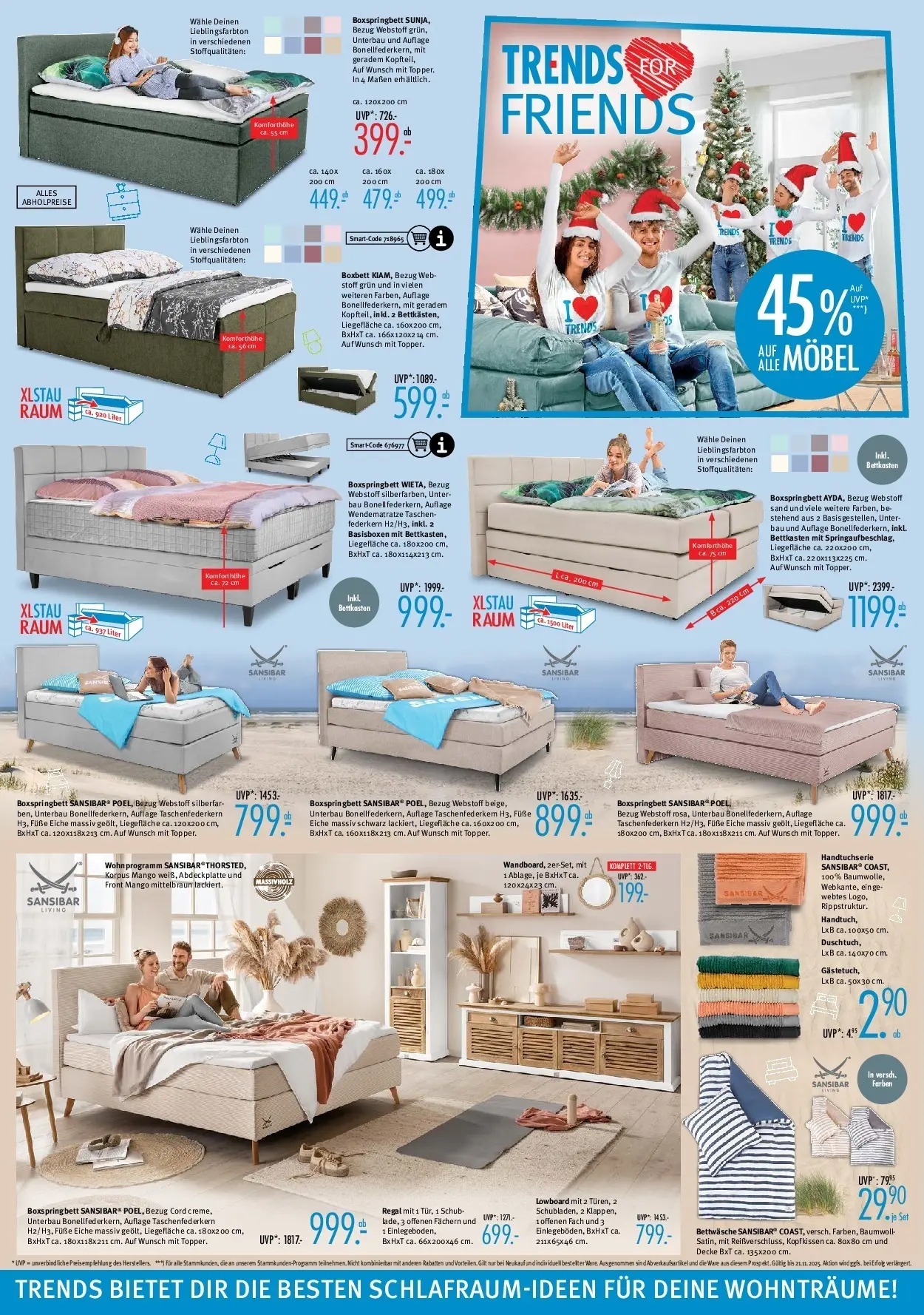 Trends - Ostermann Trends: Neue Möbel wirken Wunder. (ab 07.11.2025) zum Blättern | Seite: 4 | Produkte: Lowboard, Boxspringbett, Regal, Mango