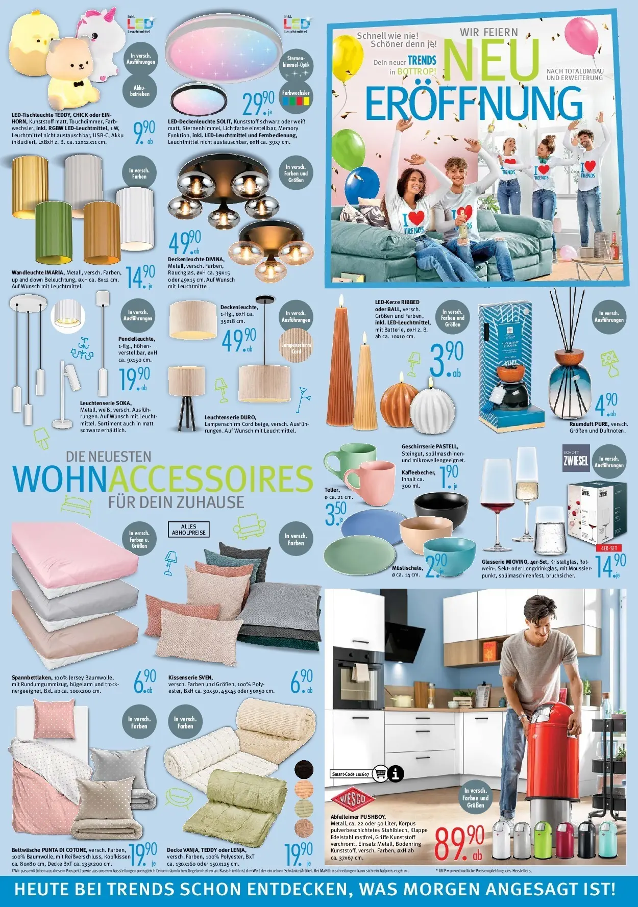 Trends - Ostermann Trends: Neue Möbel wirken Wunder. (ab 15.11.2025) zum Blättern | Seite: 6 | Produkte: Decke, Kopfkissen, Abfalleimer, Lampenschirm