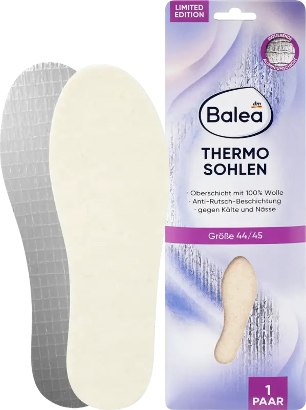 Balea Einlegesohlen Thermo Gr. 44/45 (1 Paar)