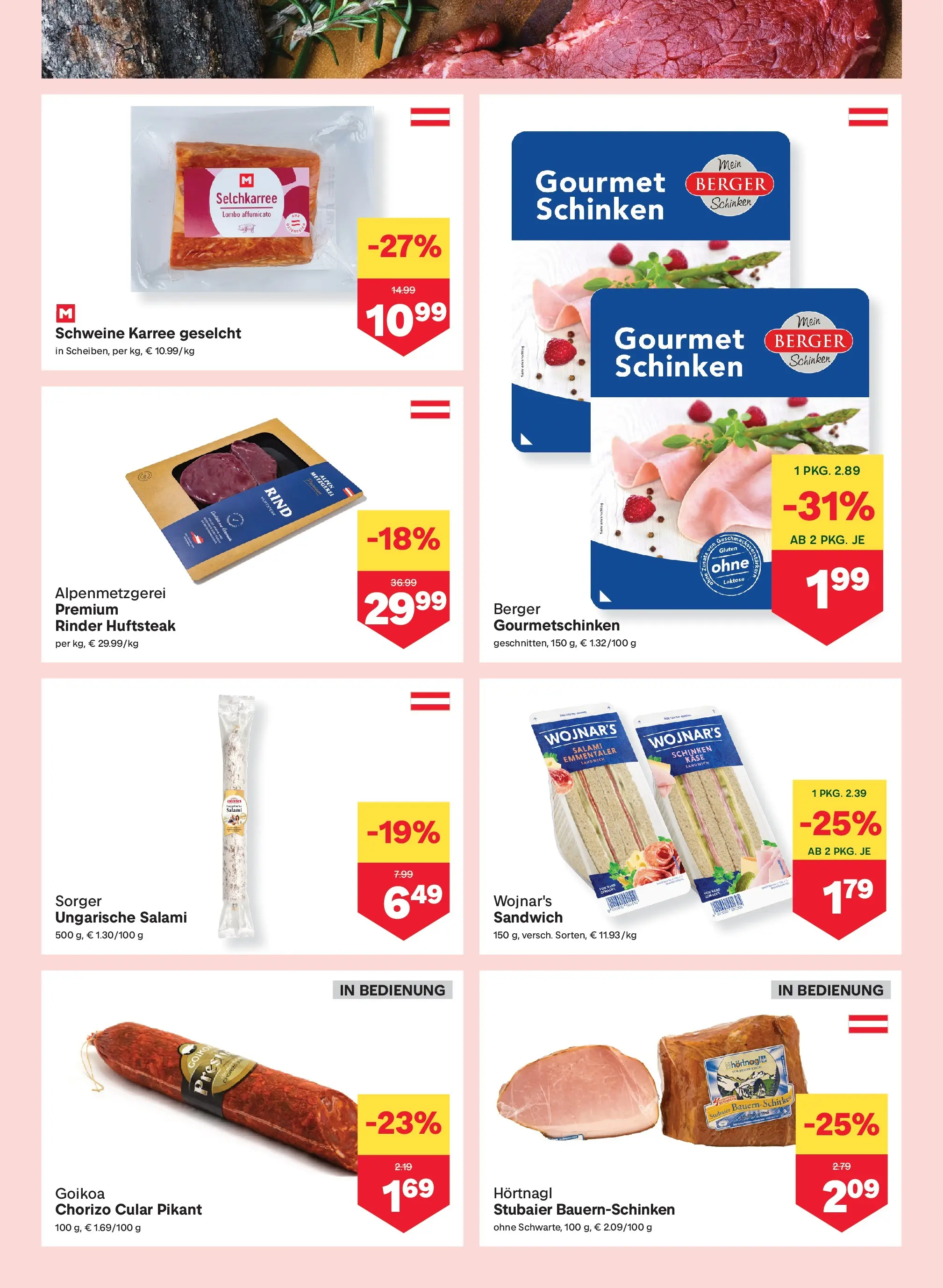 MPREIS Steyr von 29.10.2025 - Aktuelle Angebote | Seite: 3 | Produkte: Käse, Salami, Schinken