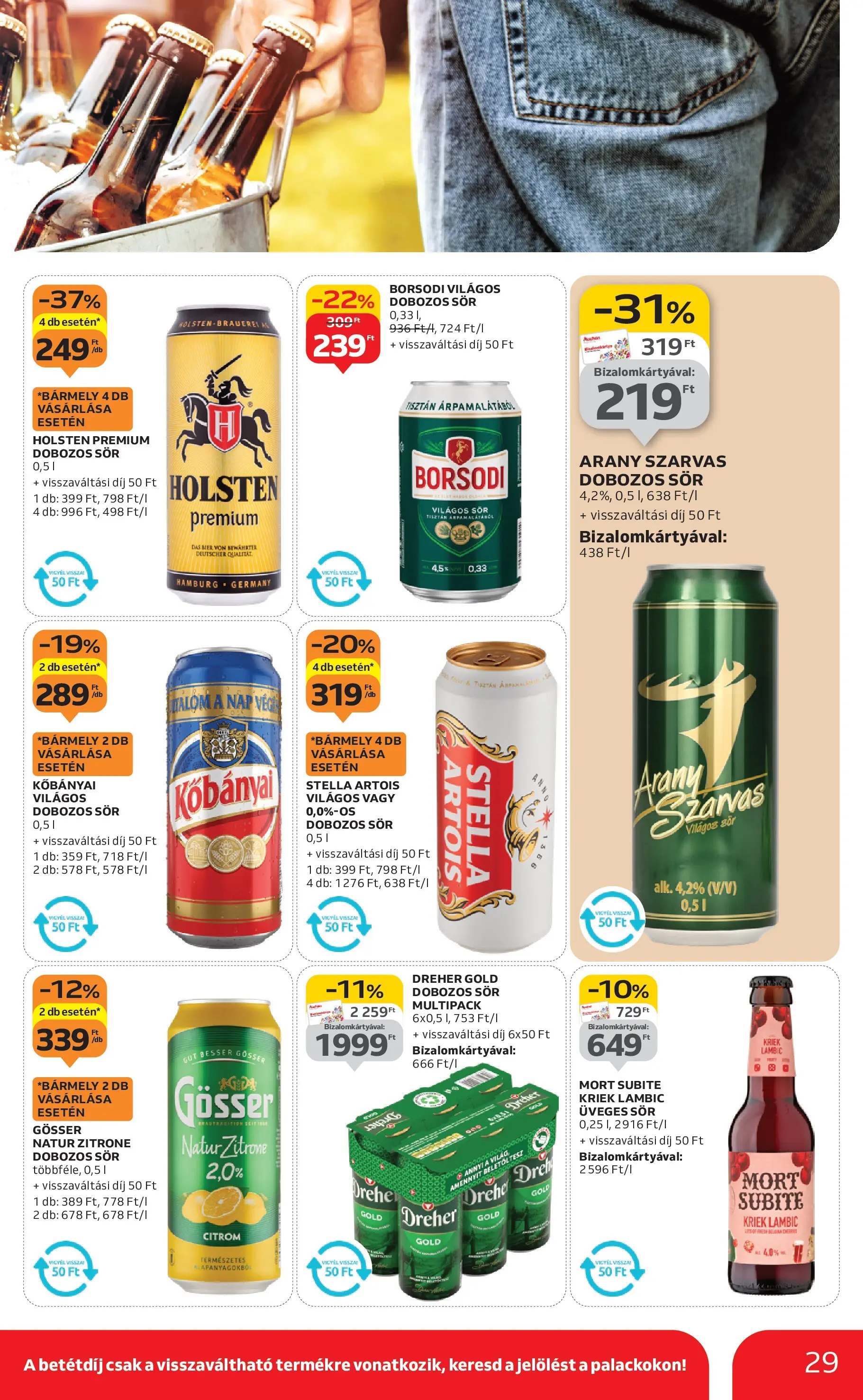 Auchan Akciós újság Miskolc - 2025.10.24. -tól/töl > akció, lapozható szórólap 🛍️ | Oldal: 29 | Termékek: Dobozos sör, Bor, Sör, Citrom