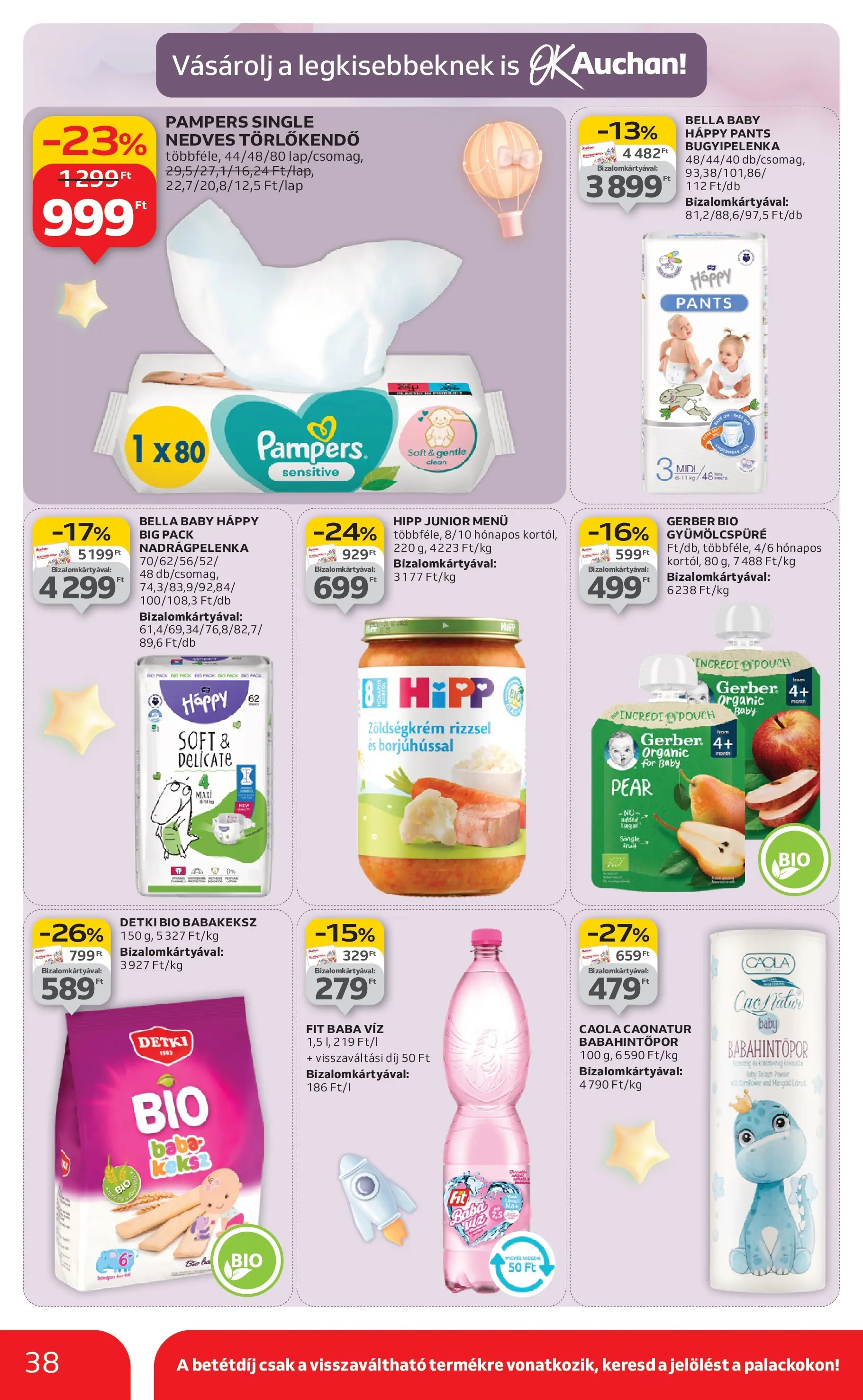 Auchan Akciós újság Miskolc - 2025.10.24. -tól/töl > akció, lapozható szórólap 🛍️ | Oldal: 38 | Termékek: Pampers, Törlőkendő, Nedves törlőkendő, Keksz