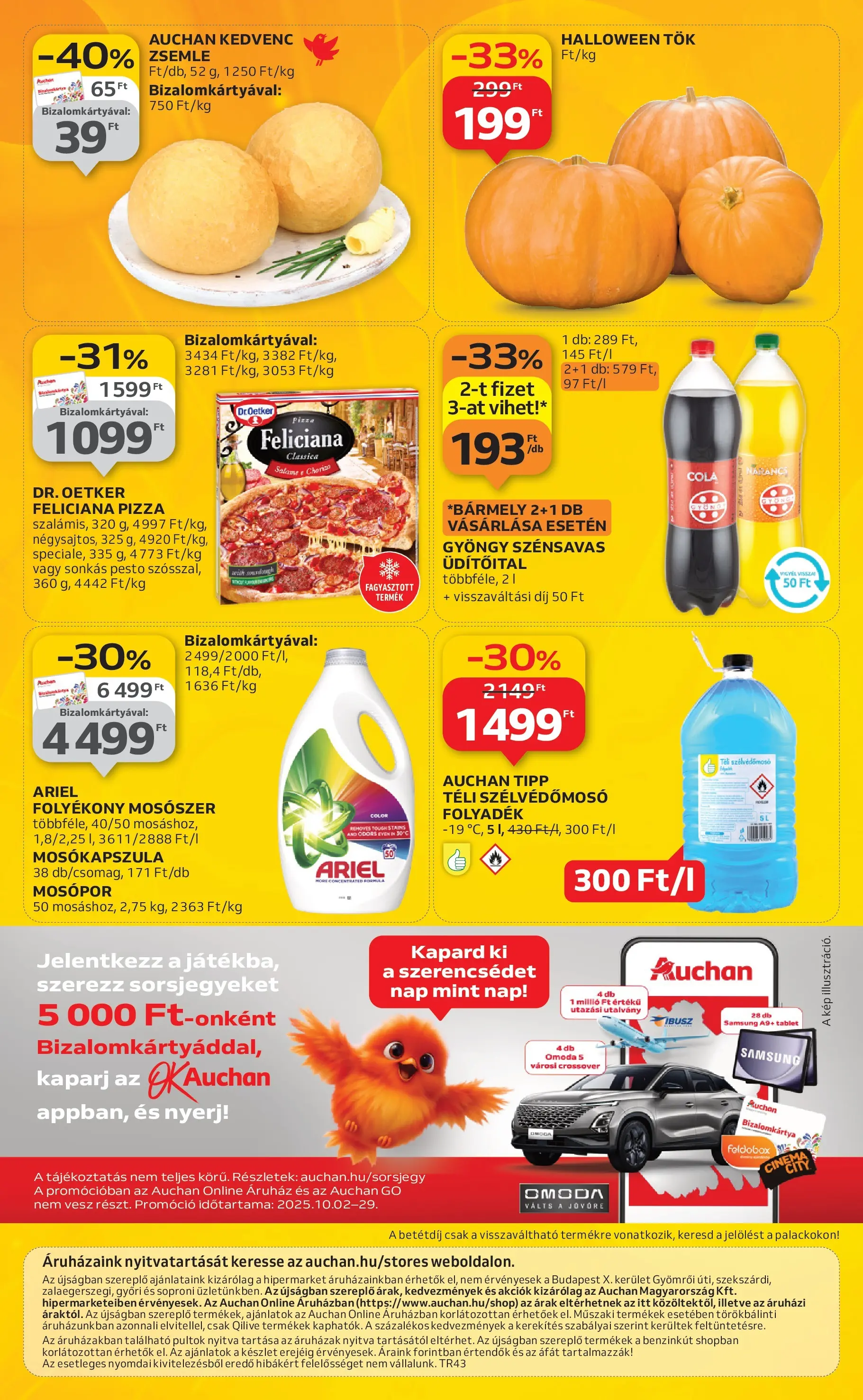 Auchan Akciós újság Miskolc - 2025.10.24. -tól/töl > akció, lapozható szórólap 🛍️ | Oldal: 52 | Termékek: Tablet, Mosókapszula, Cola, Mosópor
