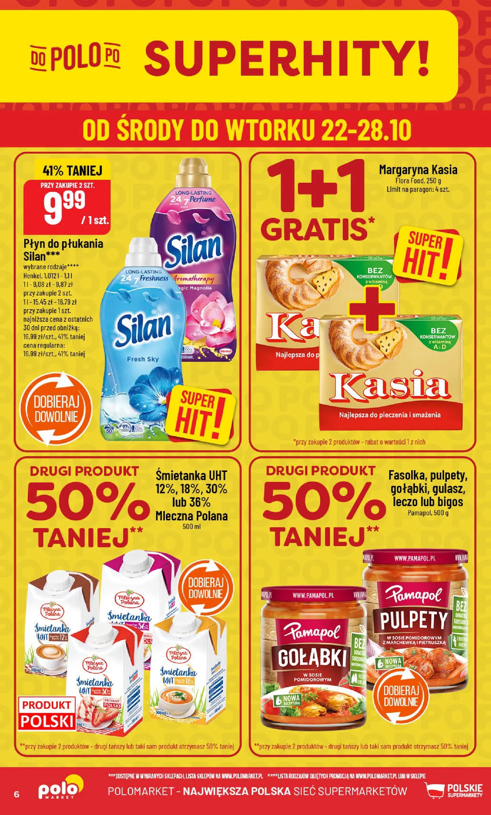 POLOmarket gazetka od jutra (22.10.2025) - Nowa PDF | Strona: 6 | Produkty: Margaryna kasia, Pietruszka, Margaryna, Marchewka