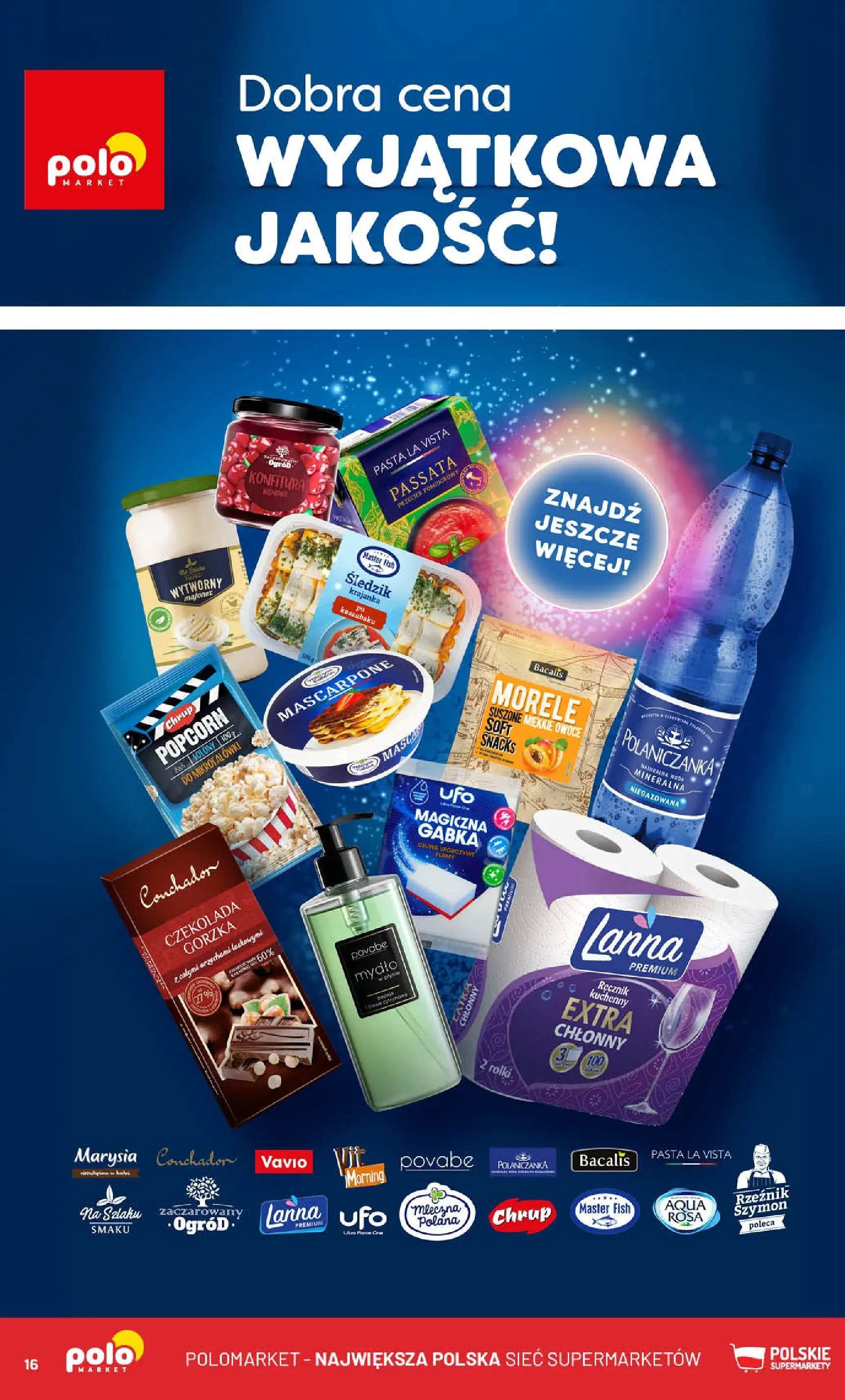 POLOmarket gazetka od jutra (22.10.2025) - Nowa PDF | Strona: 16 | Produkty: Przecier pomidorowy, Czekolada gorzka, Mascarpone, Owoce