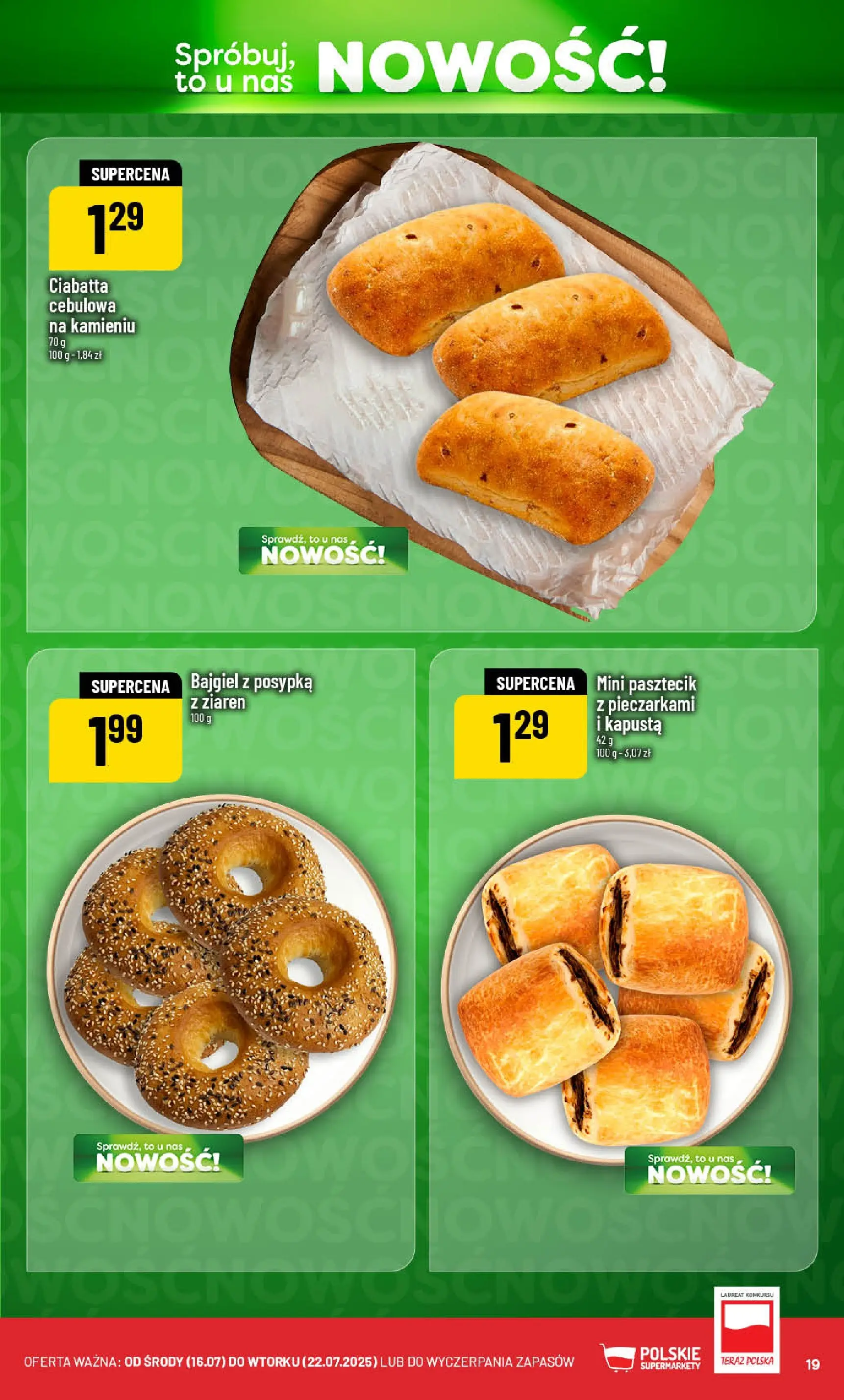 POLOmarket gazetka od jutra (22.10.2025) - Nowa PDF | Strona: 19 | Produkty: Kapusta, Ciabatta