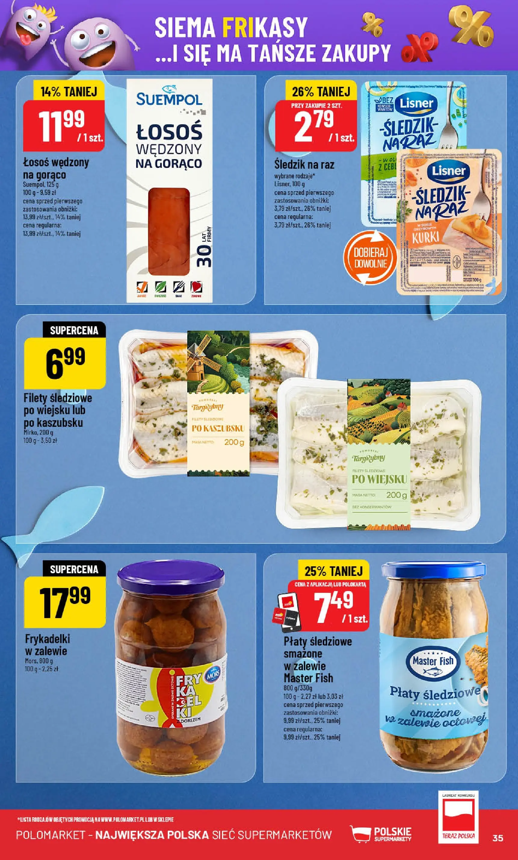 POLOmarket gazetka od jutra (22.10.2025) - Nowa PDF | Strona: 35 | Produkty: Łosoś wędzony, Łosoś, Łosoś wędzony na gorąco