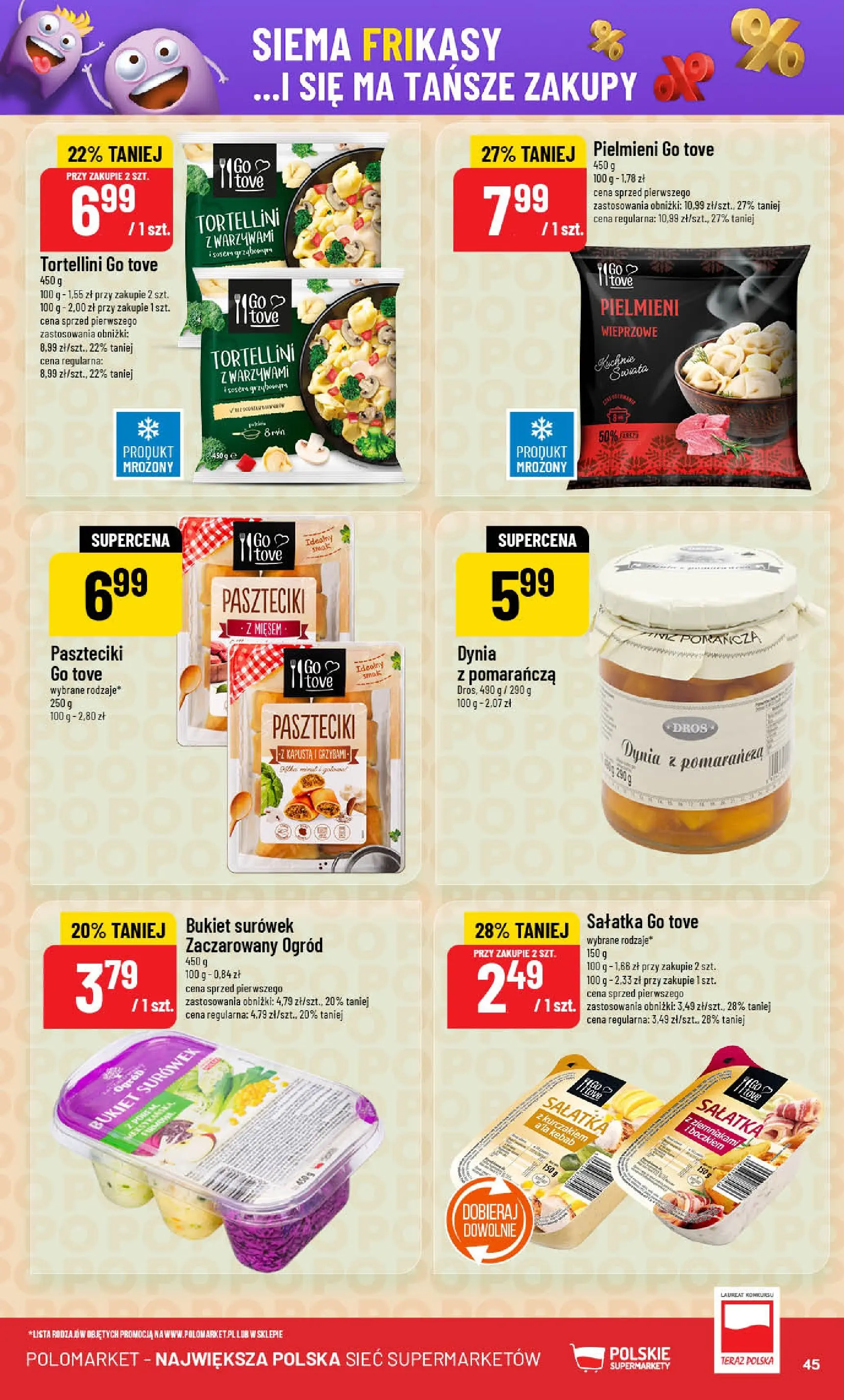 POLOmarket gazetka od jutra (22.10.2025) - Nowa PDF | Strona: 45 | Produkty: Kapusta, Dynia, Kebab, Sałatka