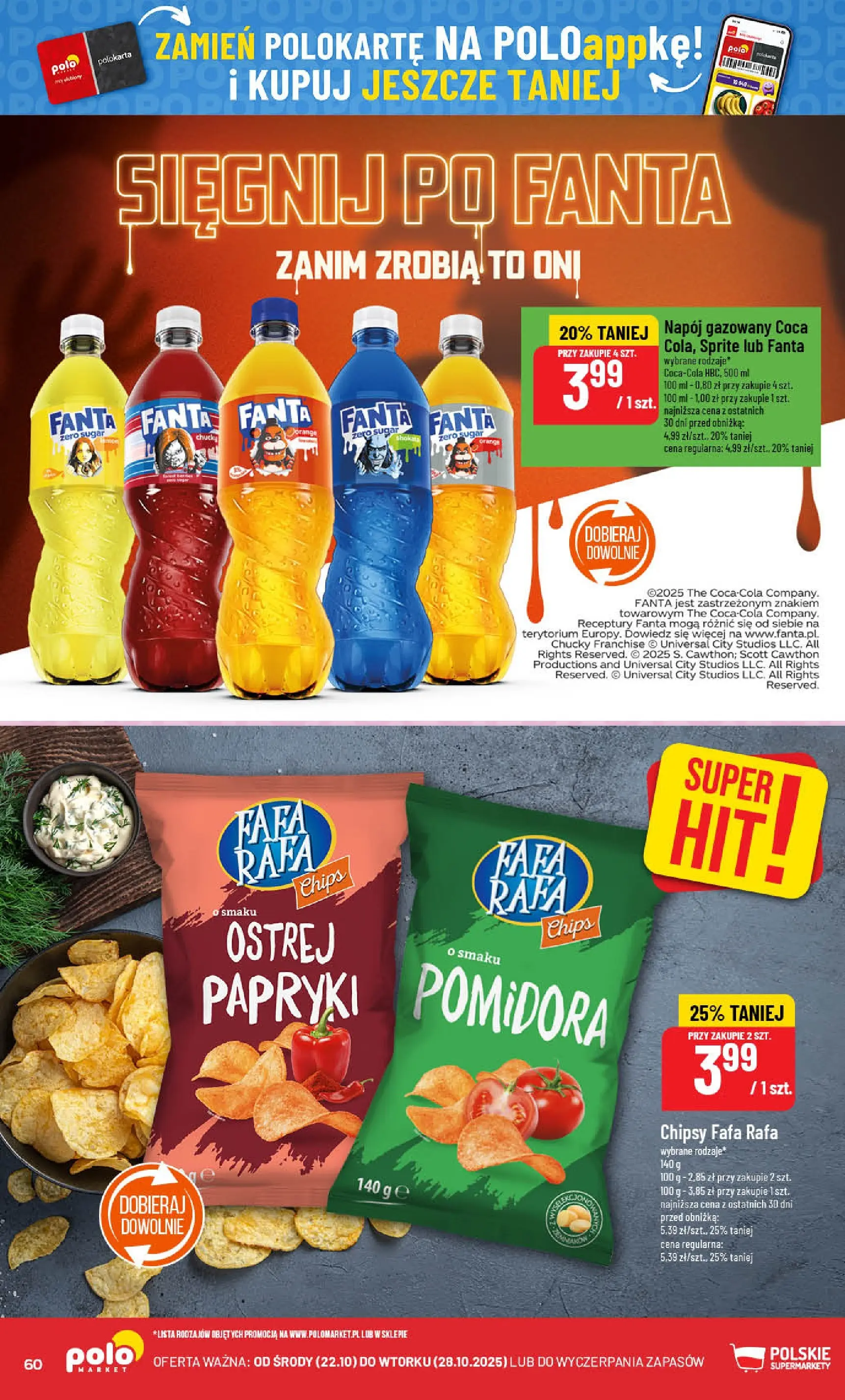 POLOmarket gazetka od jutra (22.10.2025) - Nowa PDF | Strona: 60 | Produkty: Chipsy, Sprite