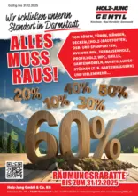 Holz Gentil: Alles muss raus!