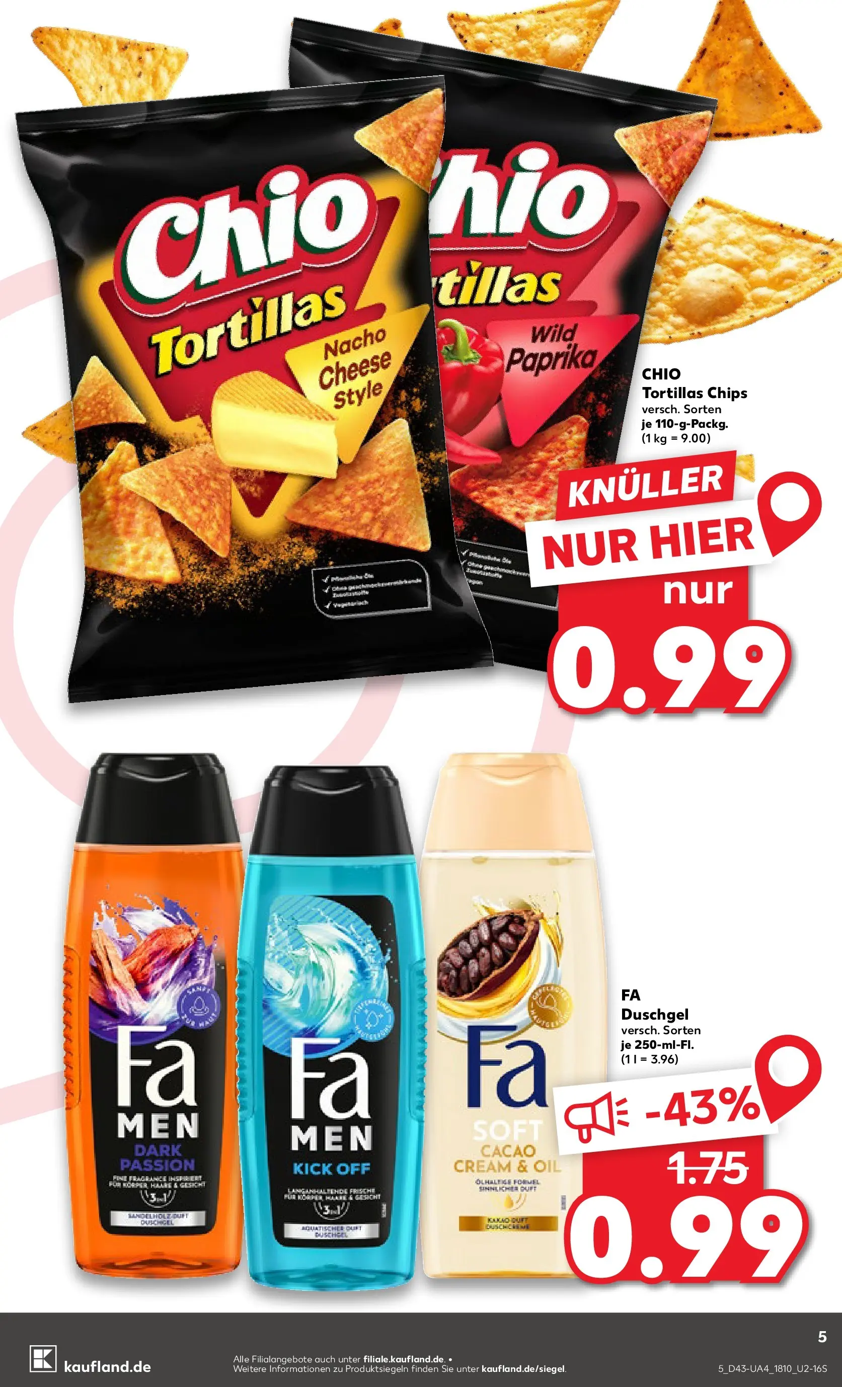 Prospekt Kaufland ab 23.10.2025 » Angebote und Werbung Online | Seite: 5 | Produkte: Fa duschgel, Duschgel, Paprika, Chips Prospekt Kaufland ab 23.10.2025 » Angebote Online zum Blättern | Seite: 5 | Produkte: Fa duschgel, Duschgel, Paprika, Chips