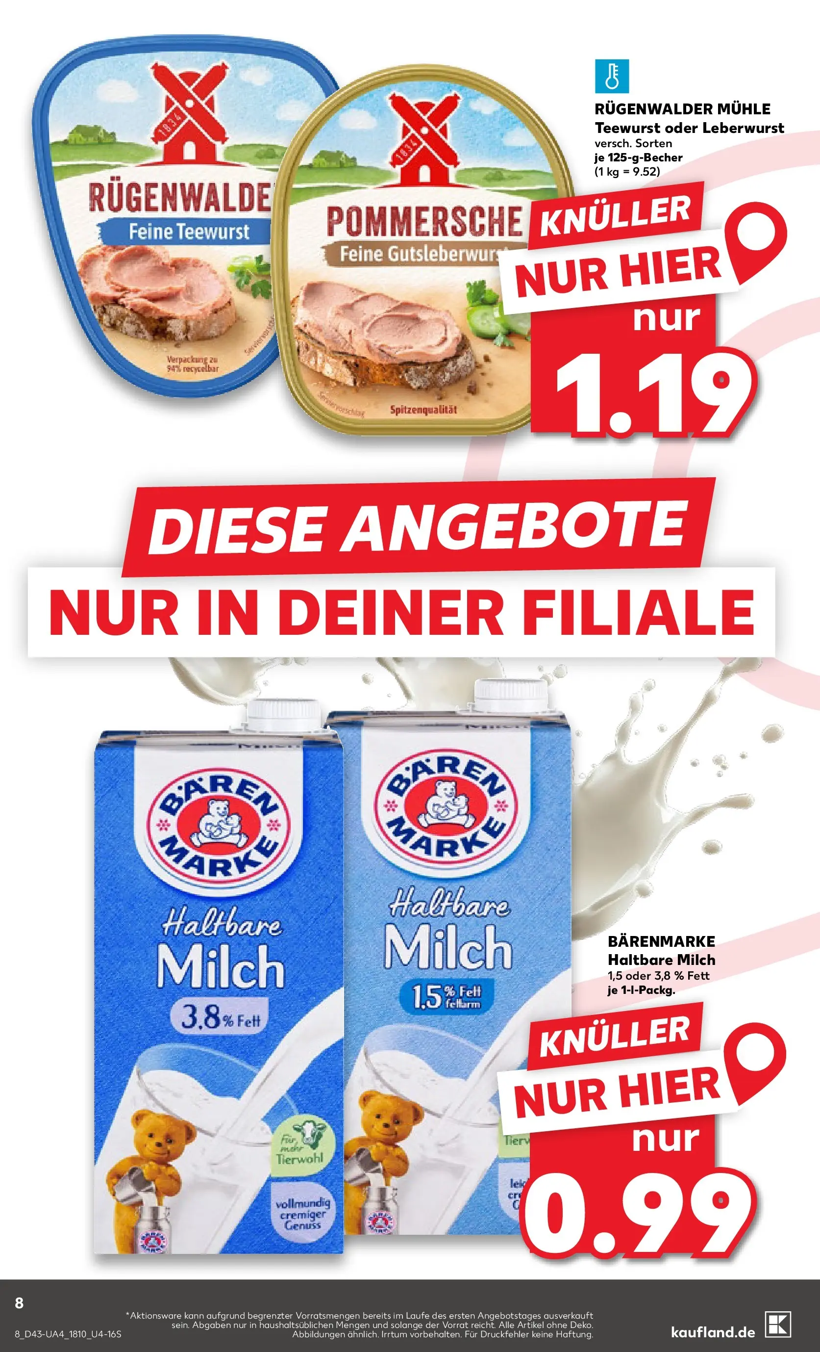 Prospekt Kaufland ab 23.10.2025 » Angebote und Werbung Online | Seite: 8 | Produkte: Mühle, Milch, Haltbare milch Prospekt Kaufland ab 23.10.2025 » Angebote Online zum Blättern | Seite: 8 | Produkte: Mühle, Milch, Haltbare milch
