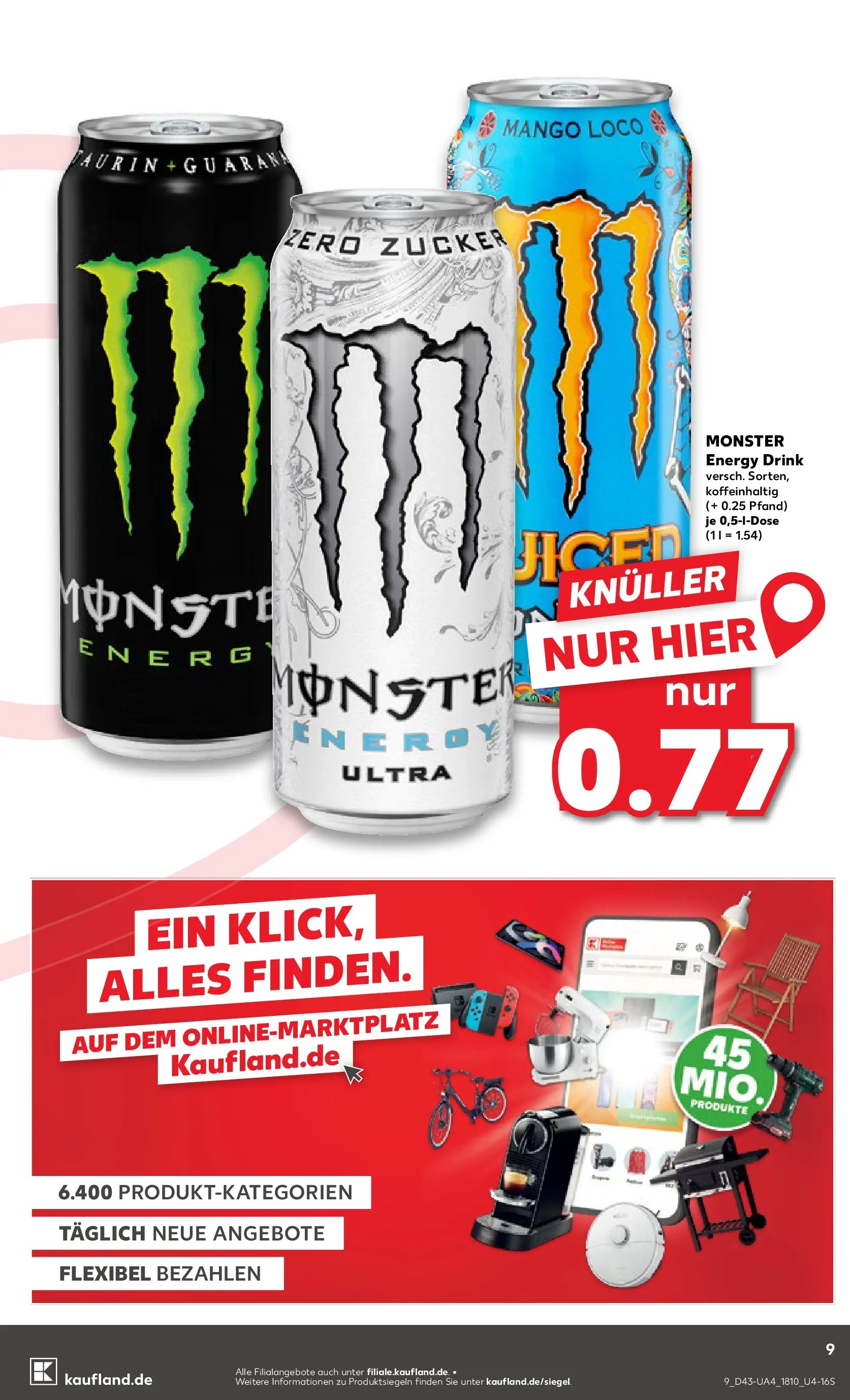 Prospekt Kaufland ab 23.10.2025 » Angebote und Werbung Online | Seite: 9 | Produkte: Energy, Monster, Zucker, Mango Prospekt Kaufland ab 23.10.2025 » Angebote Online zum Blättern | Seite: 9 | Produkte: Energy, Monster, Zucker, Mango