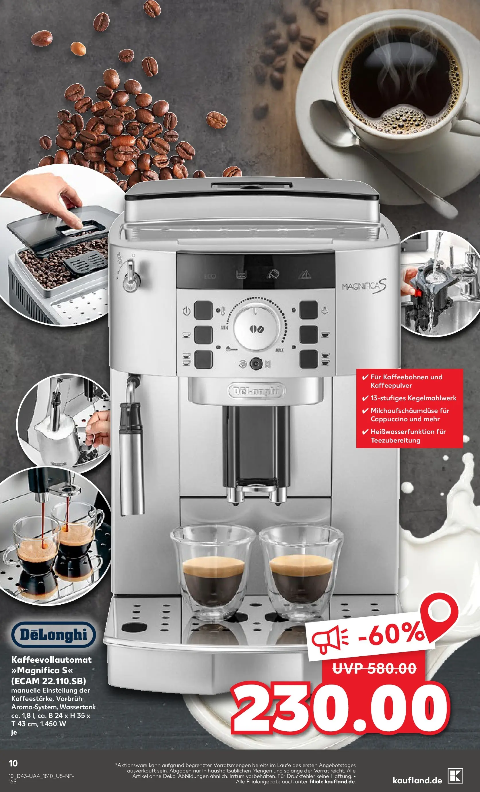 Prospekt Kaufland ab 23.10.2025 » Angebote und Werbung Online | Seite: 10 | Produkte: Kaffeevollautomat Prospekt Kaufland ab 23.10.2025 » Angebote Online zum Blättern | Seite: 10 | Produkte: Kaffeevollautomat