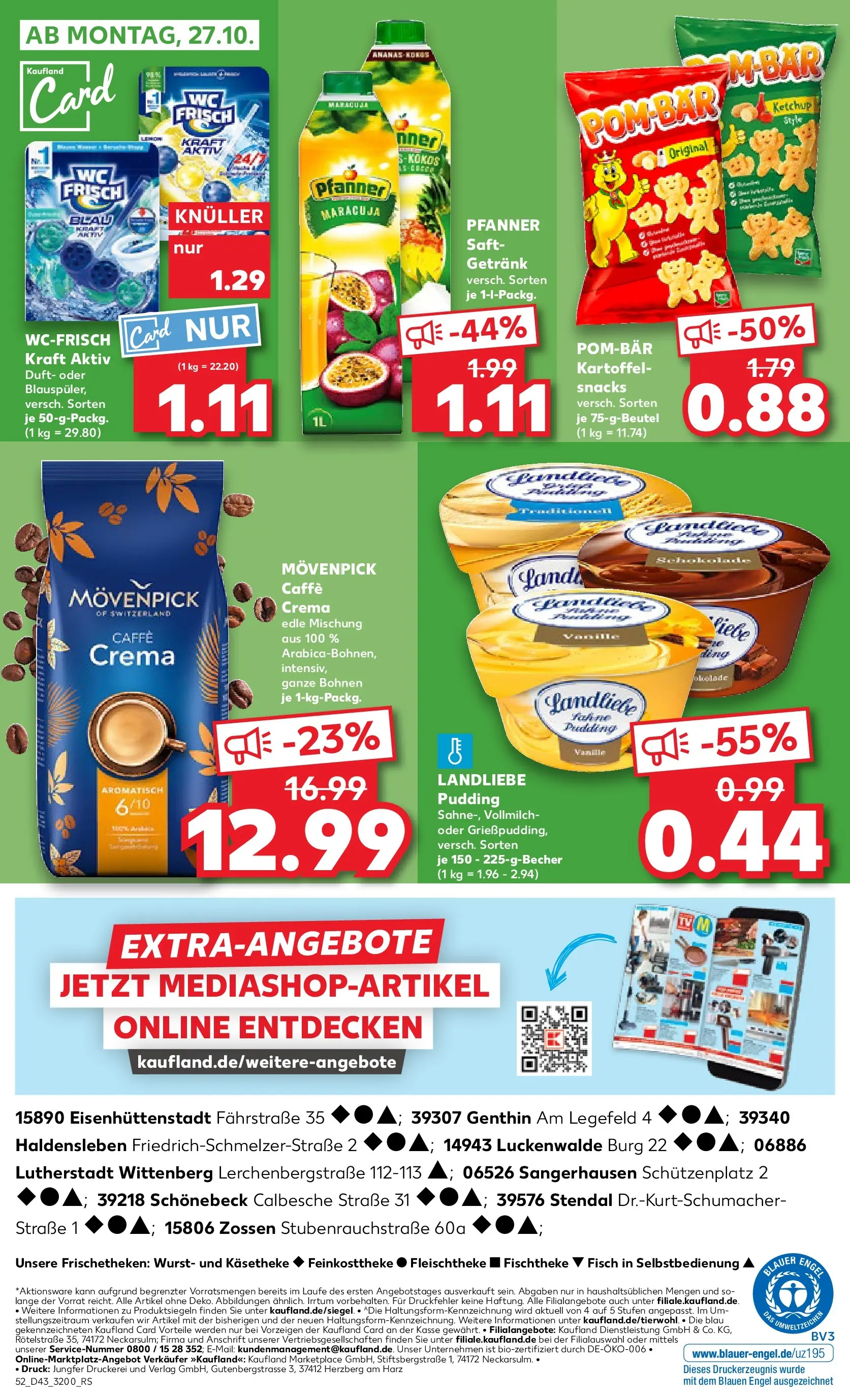 Prospekt Kaufland ab 22.10.2025 » Angebote Online zum Blättern | Seite: 52 | Produkte: Pudding, POM-BÄR, Wurst, Ketchup
