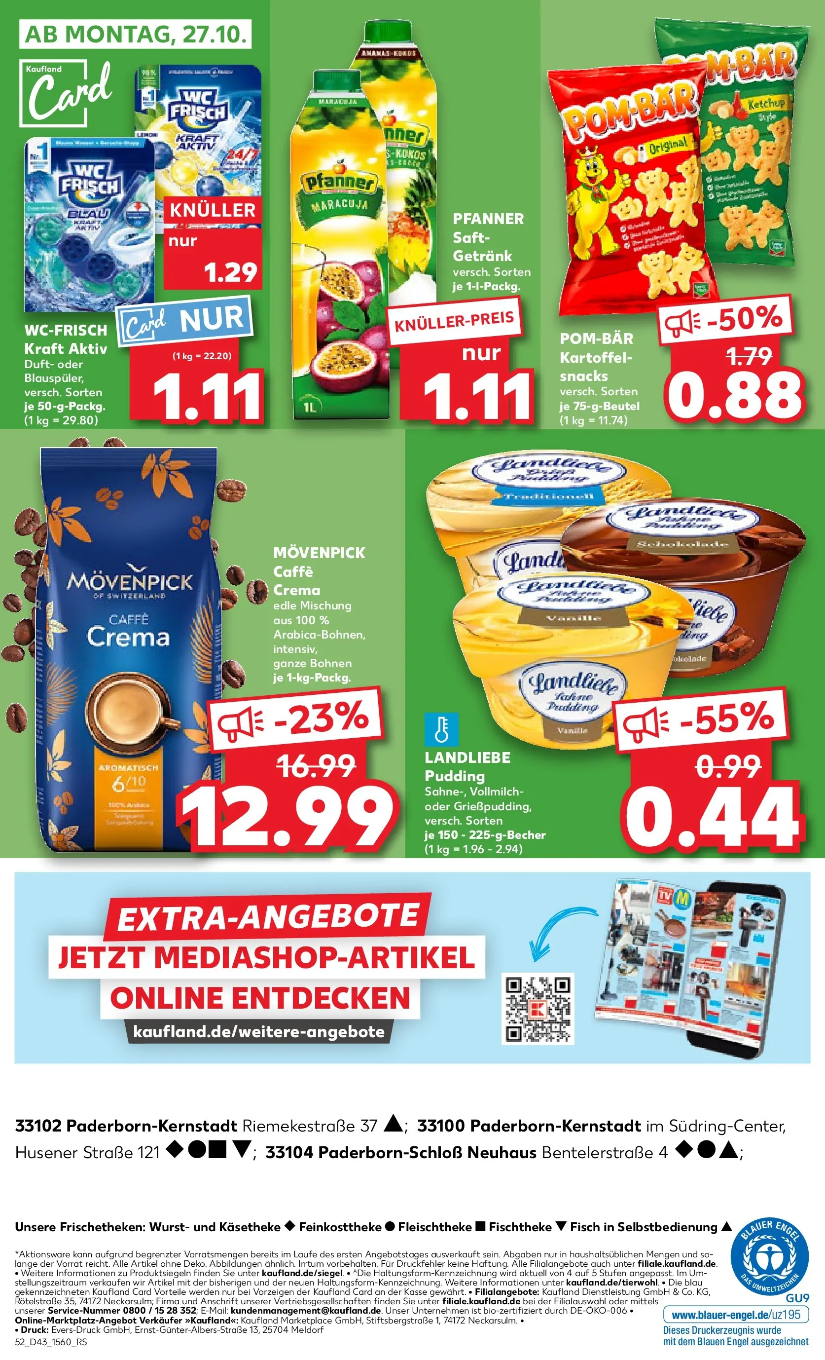 Prospekt Kaufland ab 23.10.2025 » Angebote Online zum Blättern | Seite: 52 | Produkte: Pudding, Wurst, Saft, Ketchup