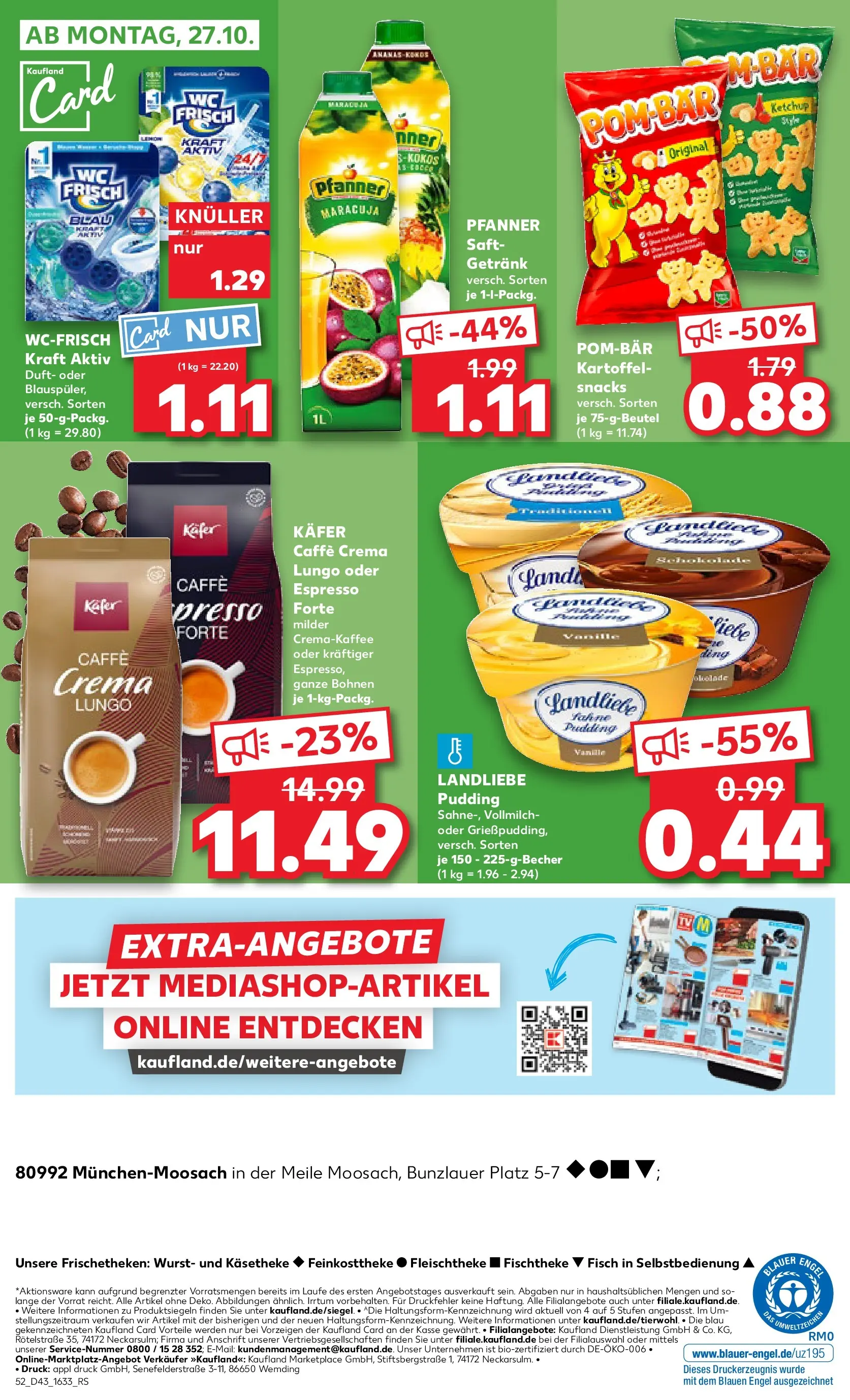 Prospekt Kaufland ab 23.10.2025 » Angebote Online zum Blättern | Seite: 52 | Produkte: Duft, Pudding, POM-BÄR, Ketchup
