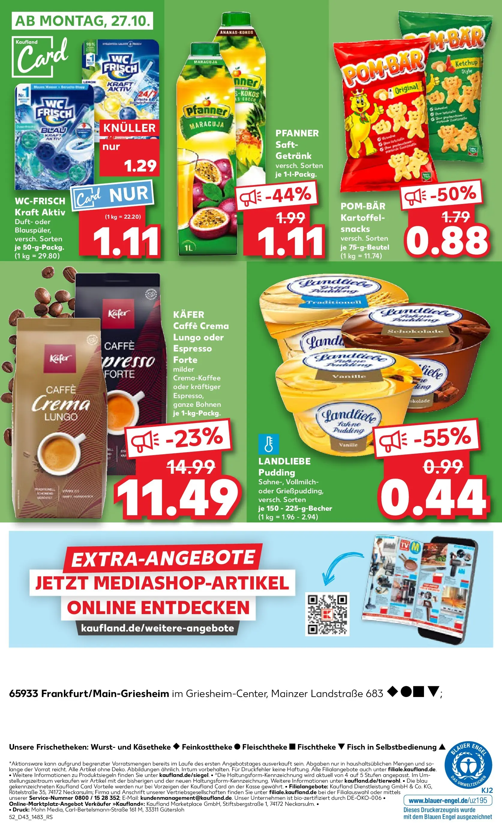 Prospekt Kaufland ab 22.10.2025 » Angebote Online zum Blättern | Seite: 52 | Produkte: Duft, Wurst, Saft, Ketchup