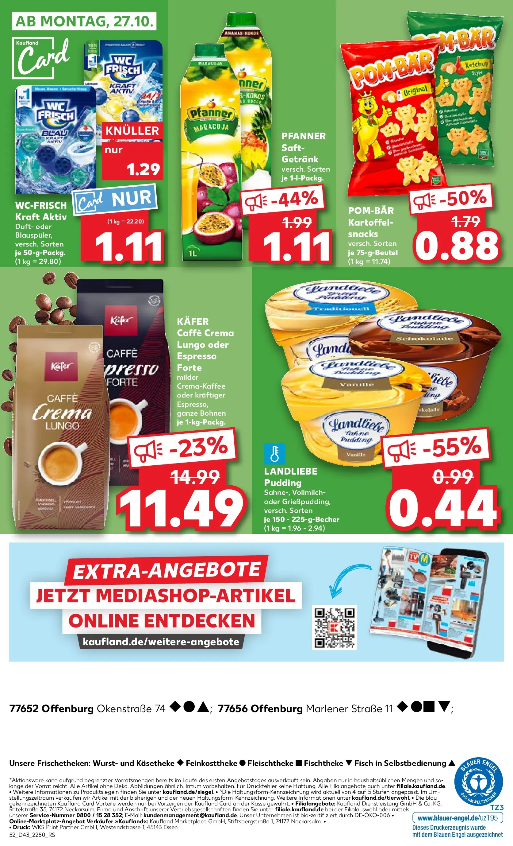 Prospekt Kaufland ab 22.10.2025 » Angebote Online zum Blättern | Seite: 52 | Produkte: Pudding, Wurst, Saft, Ketchup