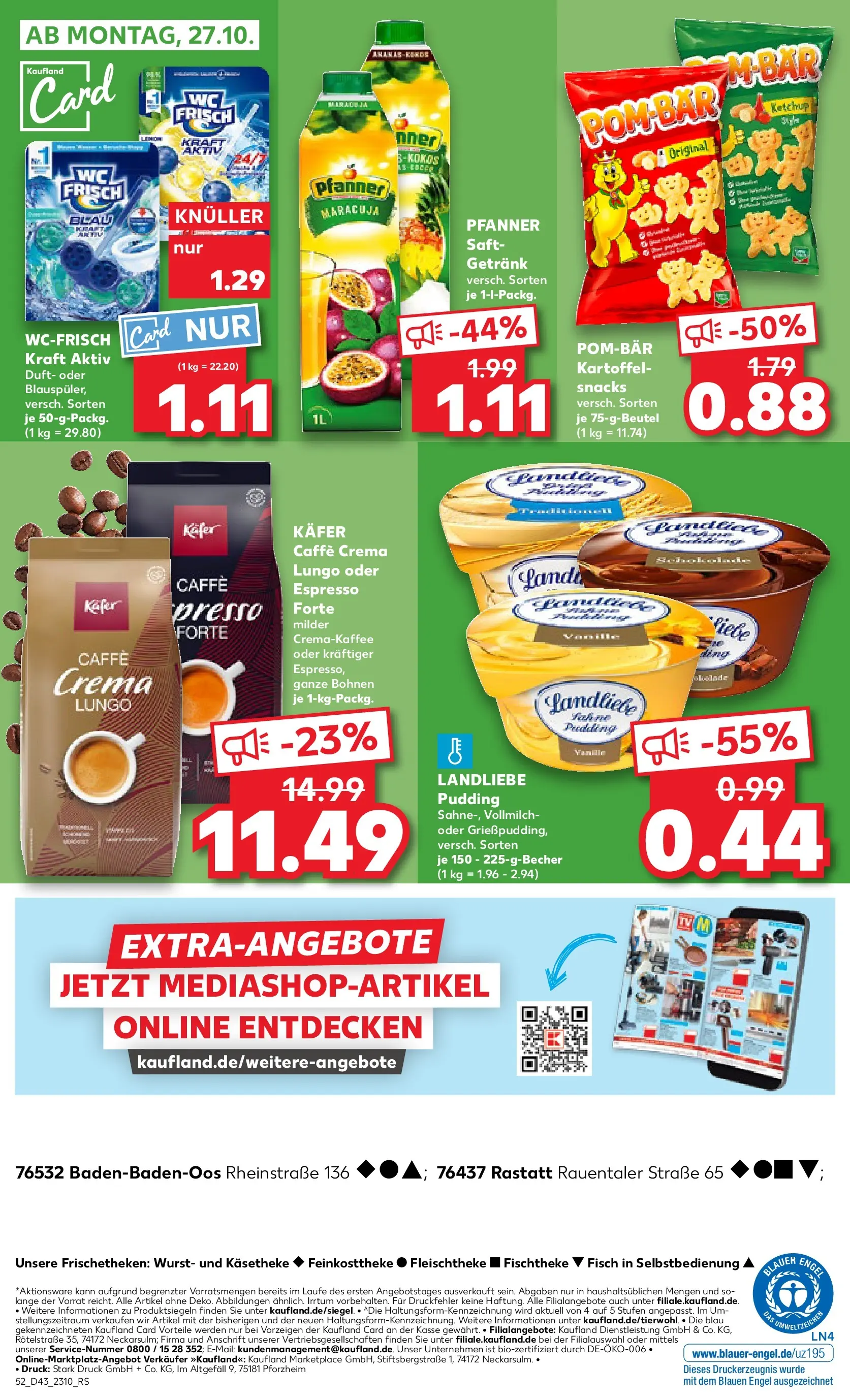 Prospekt Kaufland ab 22.10.2025 » Angebote Online zum Blättern | Seite: 52 | Produkte: Duft, Wc frisch, Wurst, Ketchup