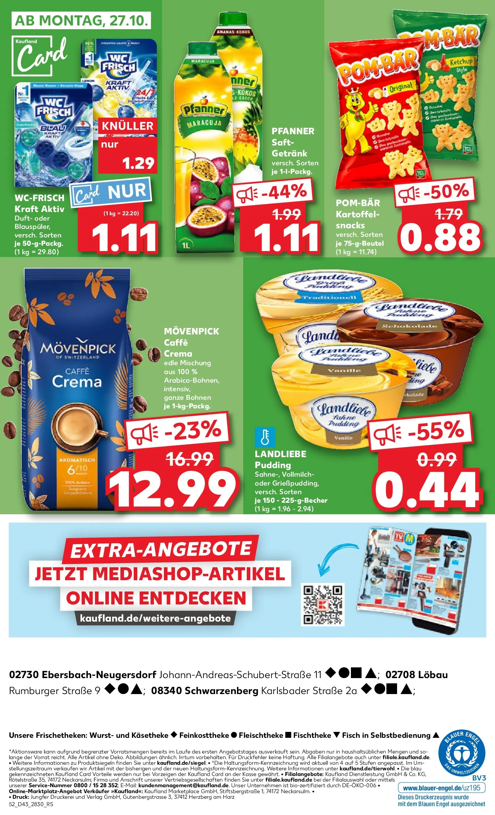 Prospekt Kaufland ab 23.10.2025 » Angebote Online zum Blättern | Seite: 52 | Produkte: Duft, Pudding, POM-BÄR, Ketchup
