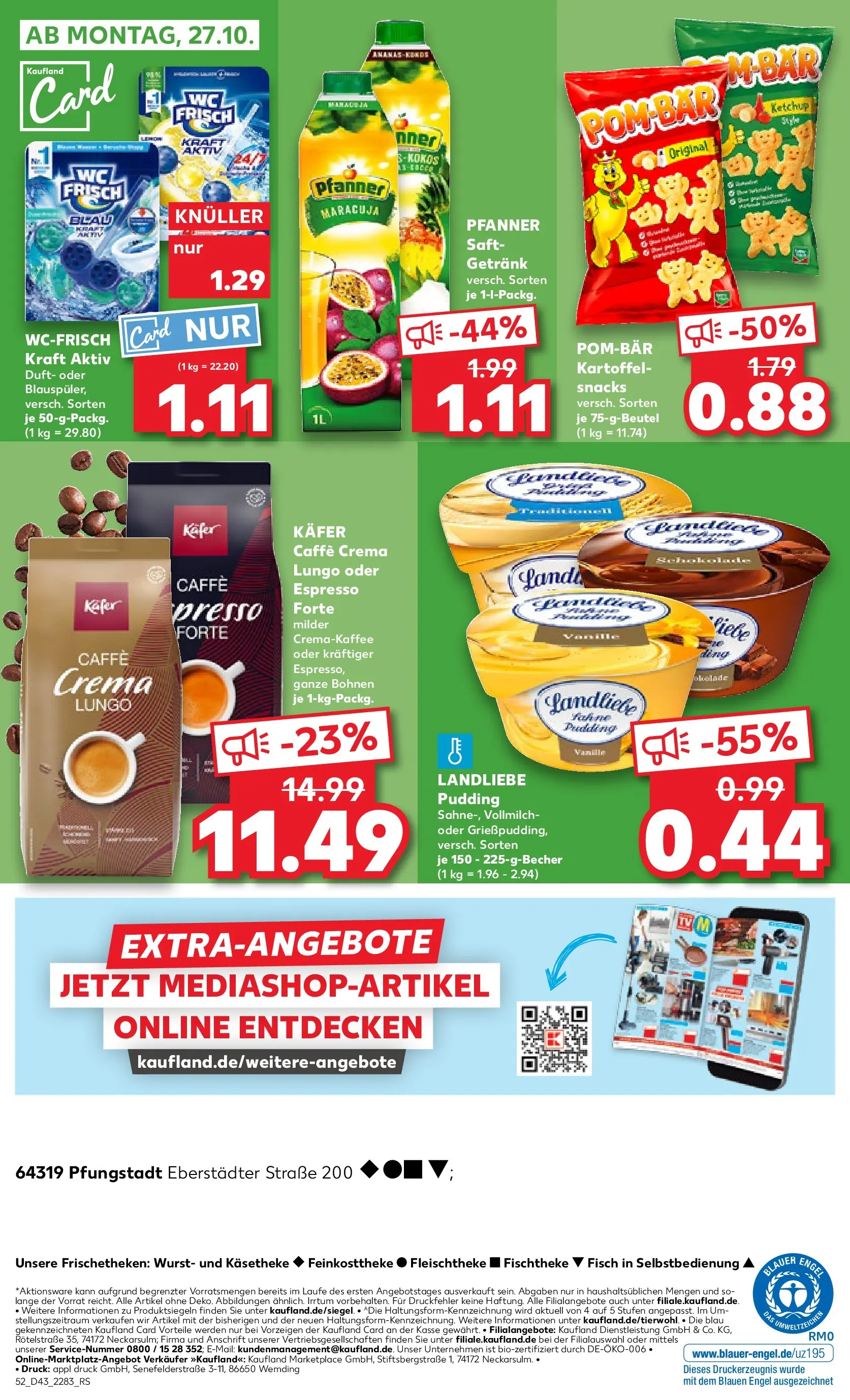 Prospekt Kaufland ab 23.10.2025 » Angebote Online zum Blättern | Seite: 52 | Produkte: Duft, POM-BÄR, Saft, Ketchup
