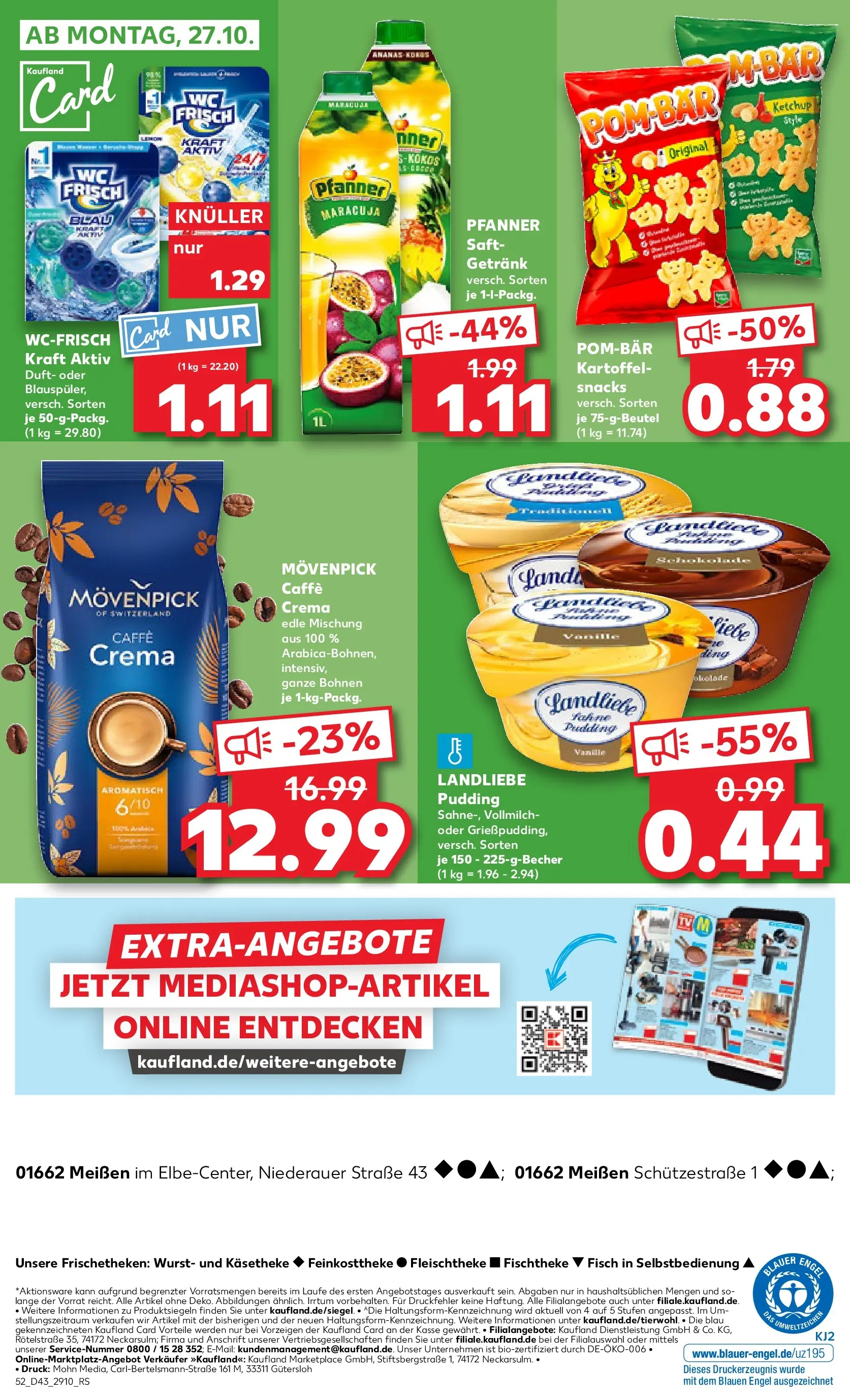 Prospekt Kaufland ab 23.10.2025 » Angebote Online zum Blättern | Seite: 52 | Produkte: Ananas, Pudding, POM-BÄR, Saft