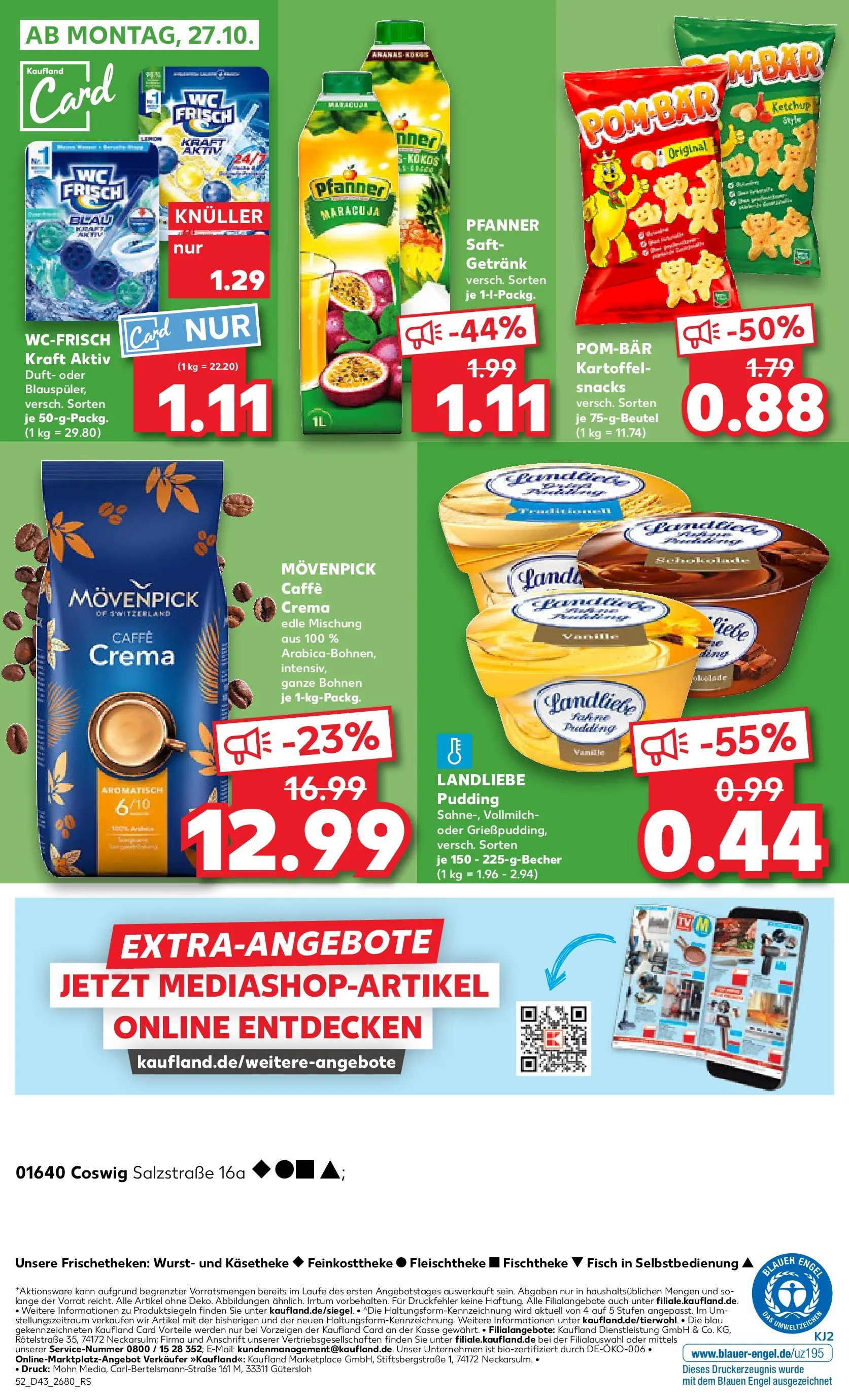 Prospekt Kaufland ab 22.10.2025 » Angebote Online zum Blättern | Seite: 52 | Produkte: Duft, Pudding, Saft, Ketchup