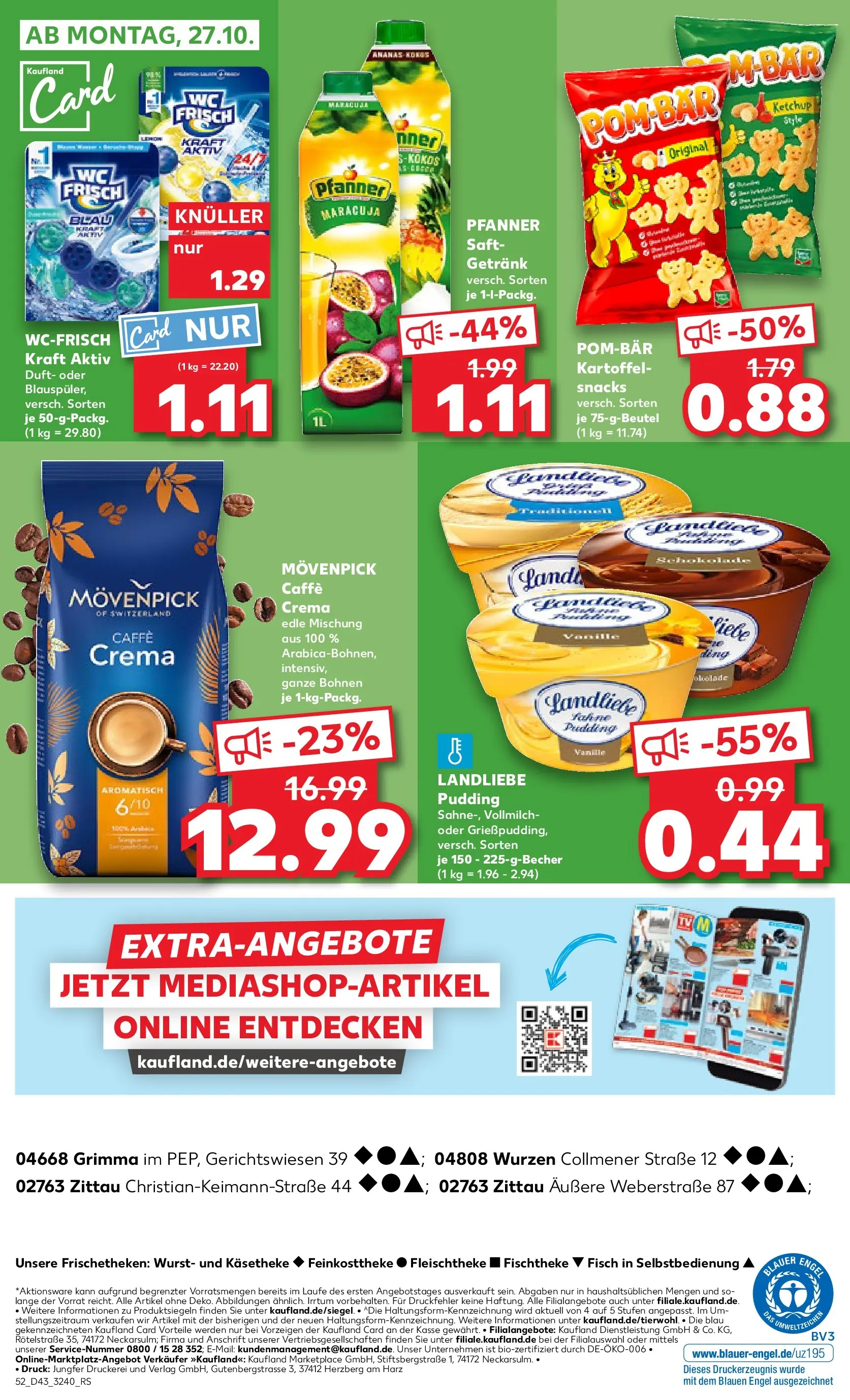 Prospekt Kaufland ab 23.10.2025 » Angebote Online zum Blättern | Seite: 52 | Produkte: Duft, Wurst, Saft, Chips