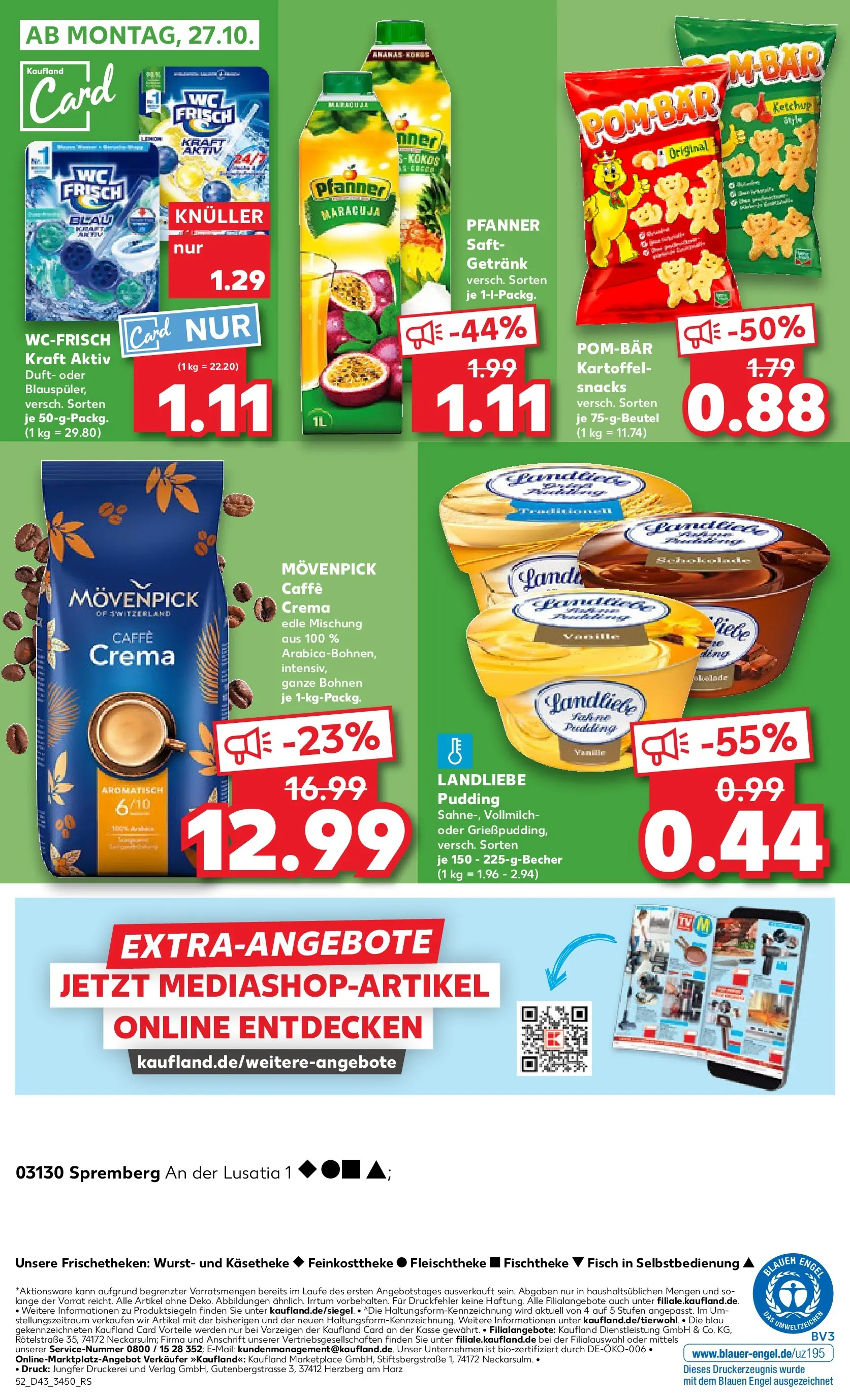 Prospekt Kaufland ab 23.10.2025 » Angebote Online zum Blättern | Seite: 52 | Produkte: Ananas, Pudding, Saft, Ketchup
