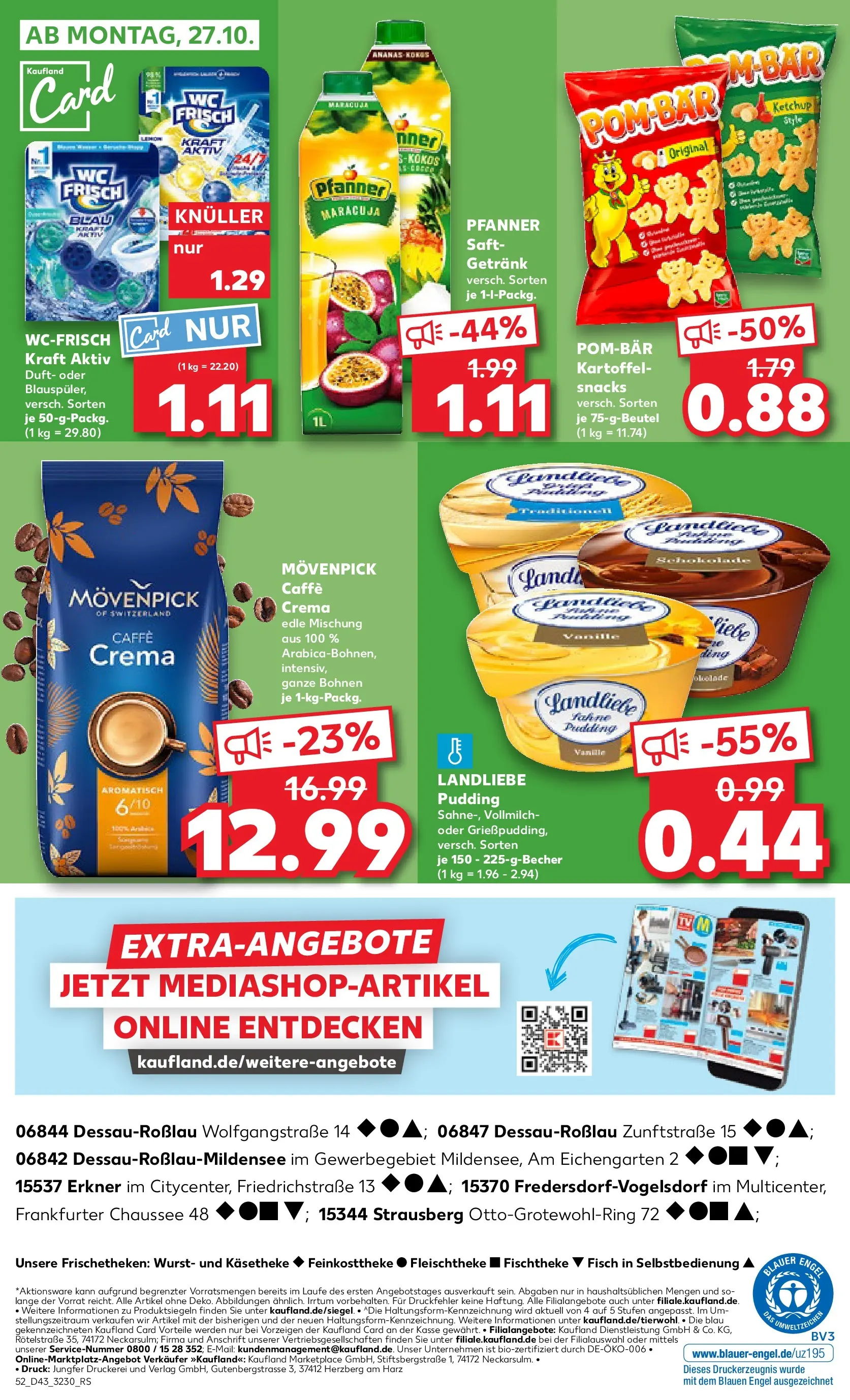 Prospekt Kaufland ab 23.10.2025 » Angebote Online zum Blättern | Seite: 52 | Produkte: Ananas, Pudding, POM-BÄR, Wurst