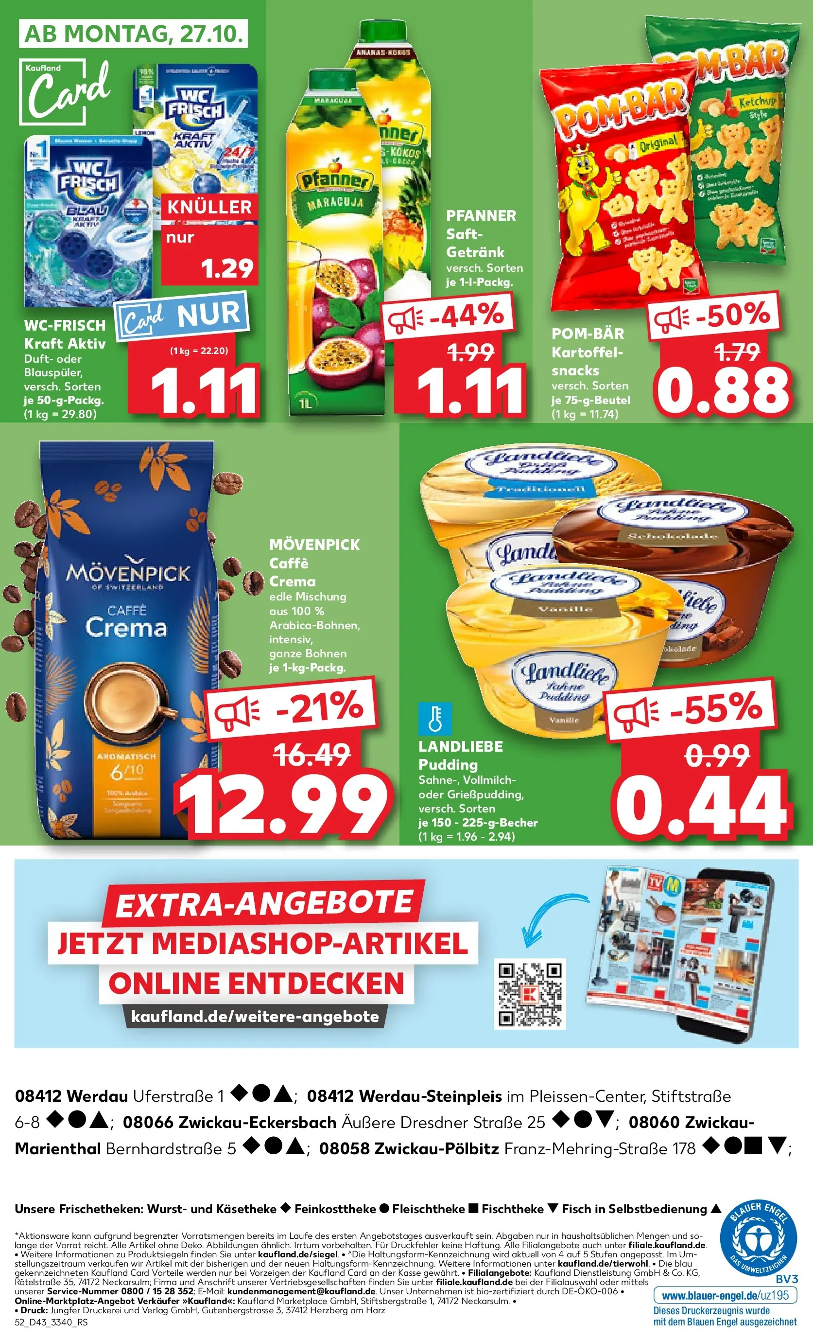 Prospekt Kaufland ab 23.10.2025 » Angebote Online zum Blättern | Seite: 52 | Produkte: Duft, Ananas, Pudding, POM-BÄR