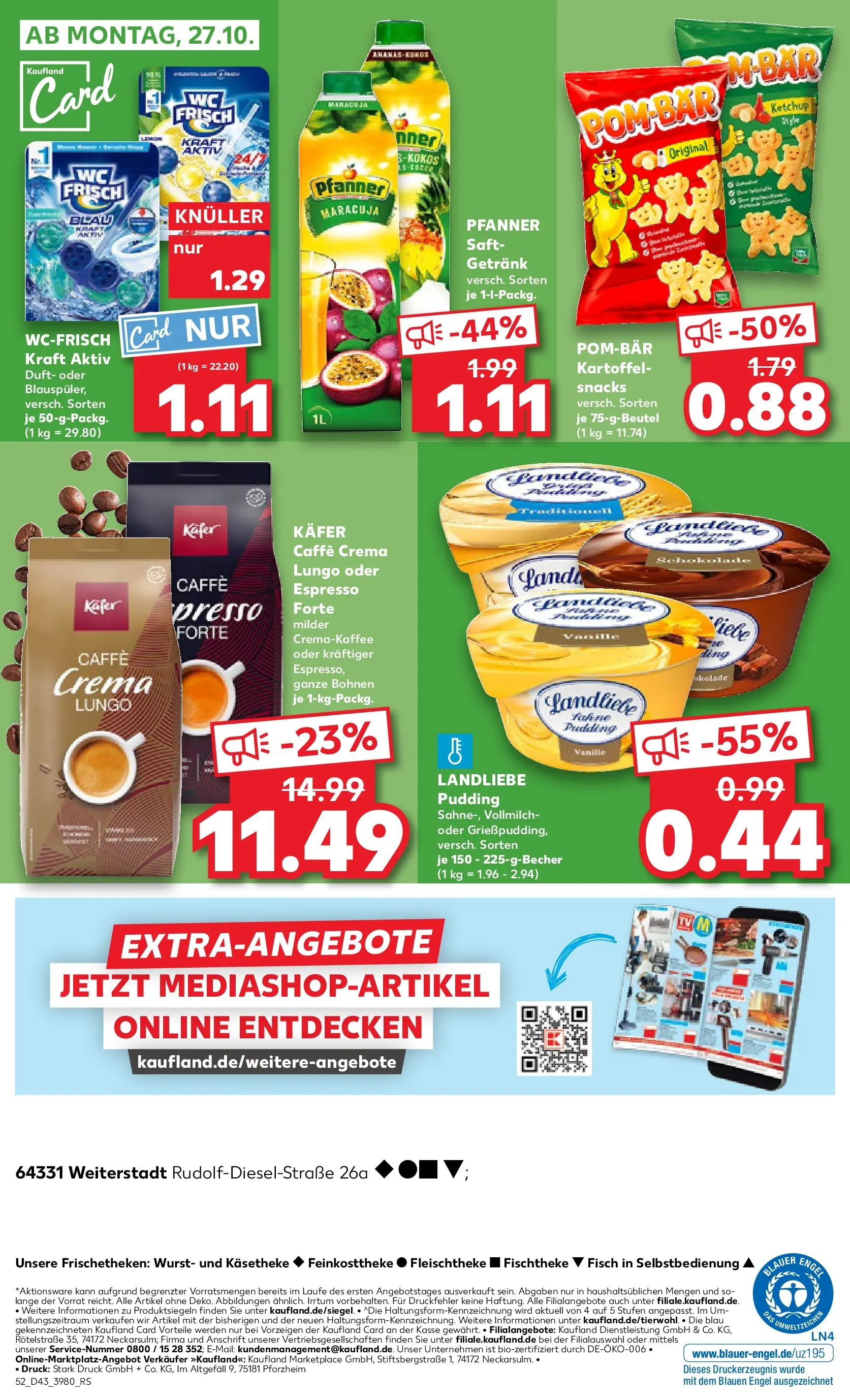 Prospekt Kaufland ab 22.10.2025 » Angebote Online zum Blättern | Seite: 52 | Produkte: Duft, Wurst, Chips, Ketchup