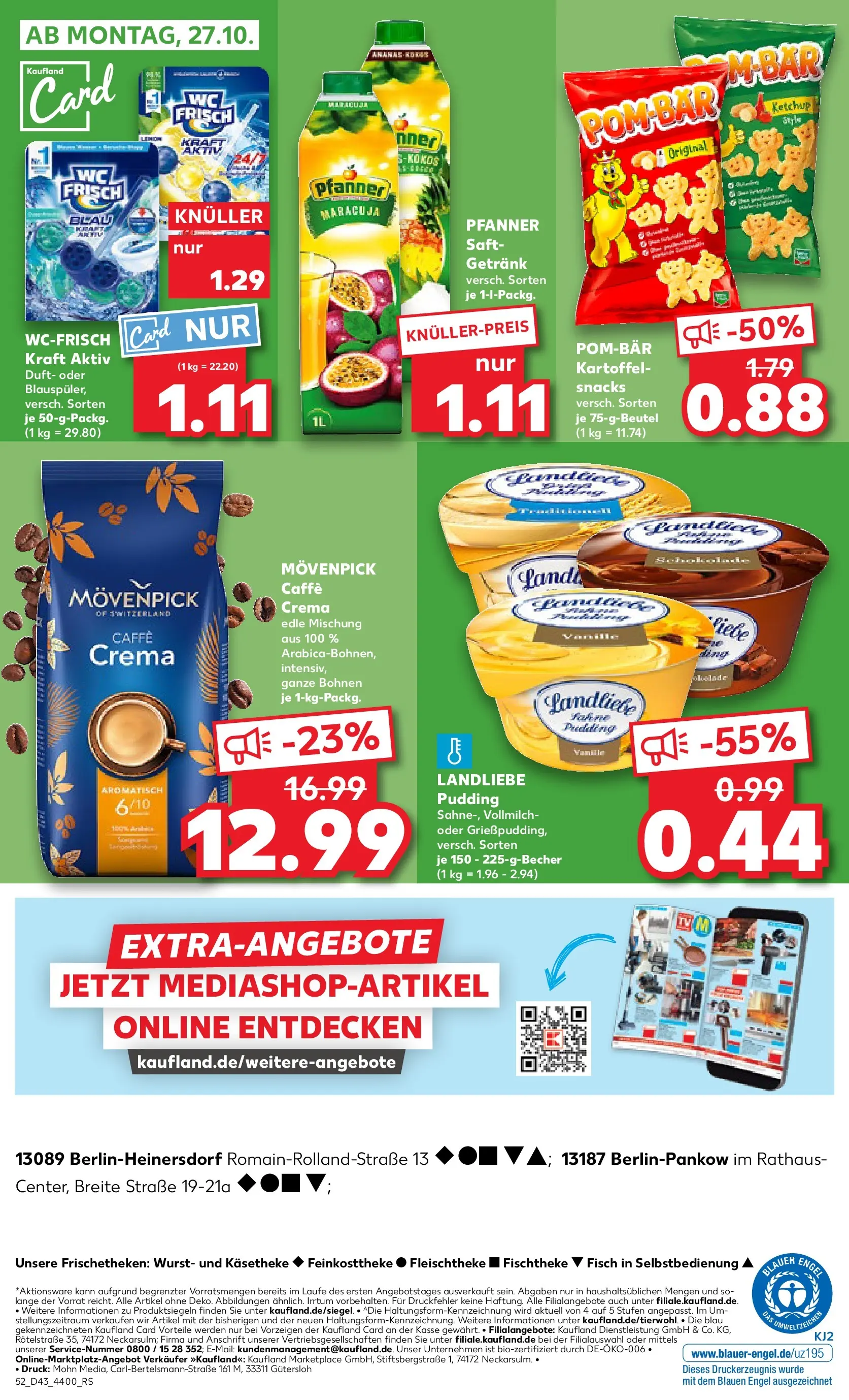 Prospekt Kaufland ab 22.10.2025 » Angebote Online zum Blättern | Seite: 52 | Produkte: Duft, Ananas, POM-BÄR, Saft