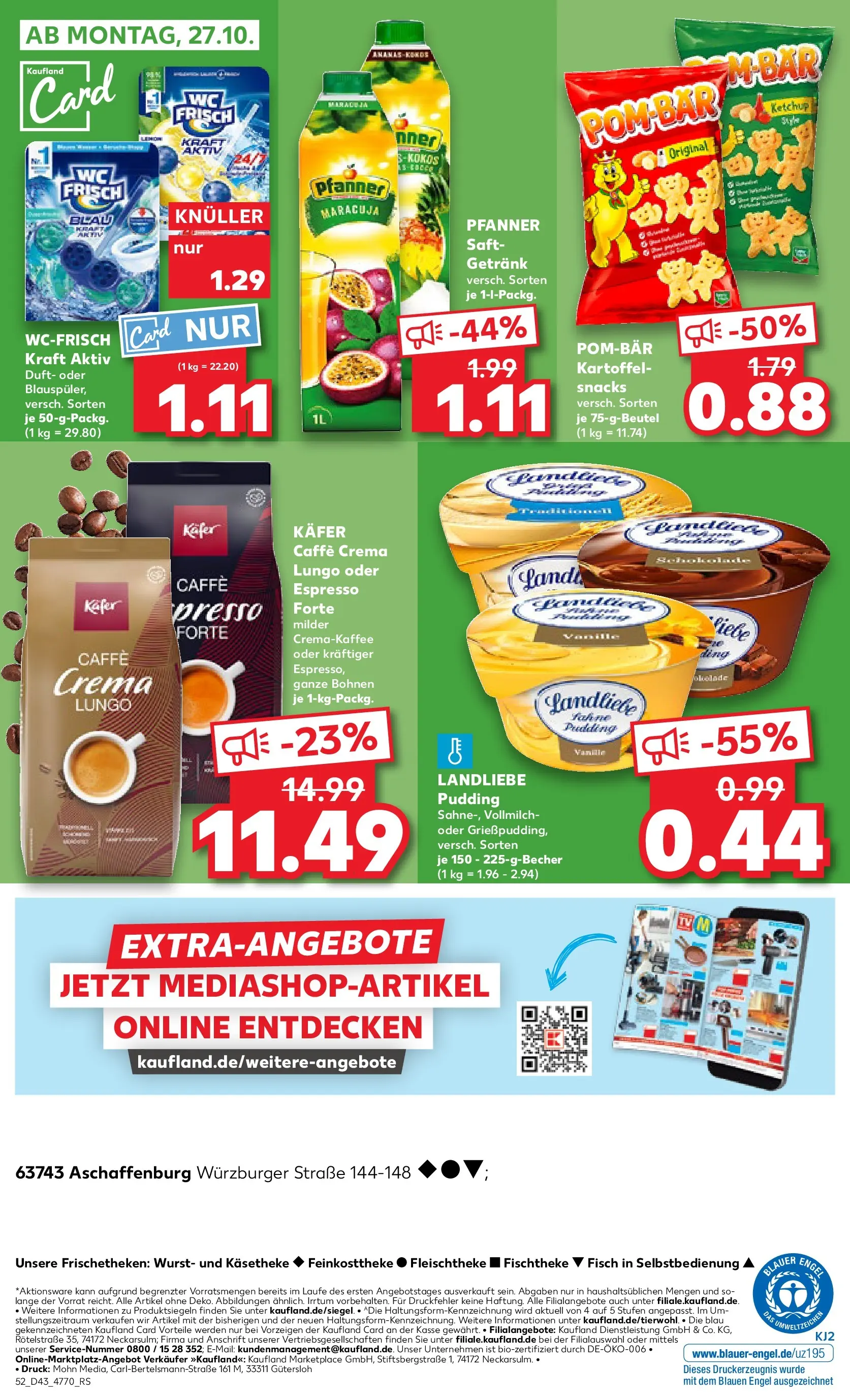 Prospekt Kaufland ab 22.10.2025 » Angebote Online zum Blättern | Seite: 52 | Produkte: POM-BÄR, Wurst, Saft, Ketchup
