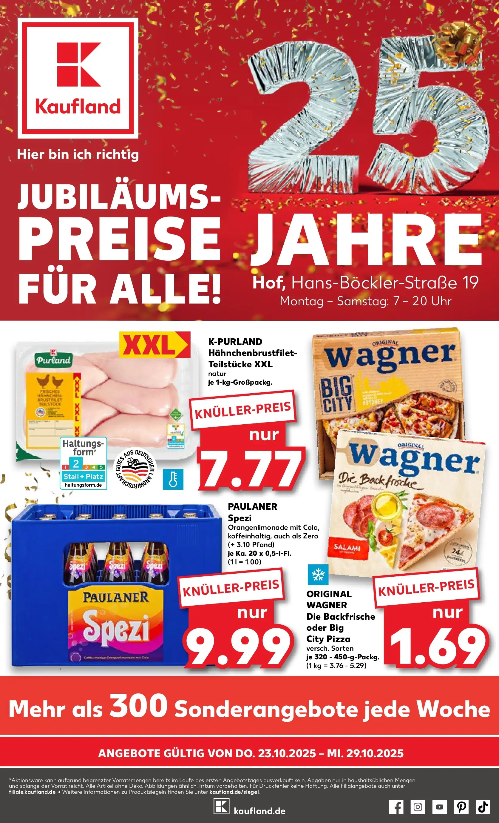 Prospekt Kaufland ab 23.10.2025 » Angebote und Werbung Online | Seite: 1 | Produkte: Salami, Pizza, Uhr, Paulaner Prospekt Kaufland ab 23.10.2025 » Angebote Online zum Blättern | Seite: 1 | Produkte: Salami, Pizza, Uhr, Paulaner