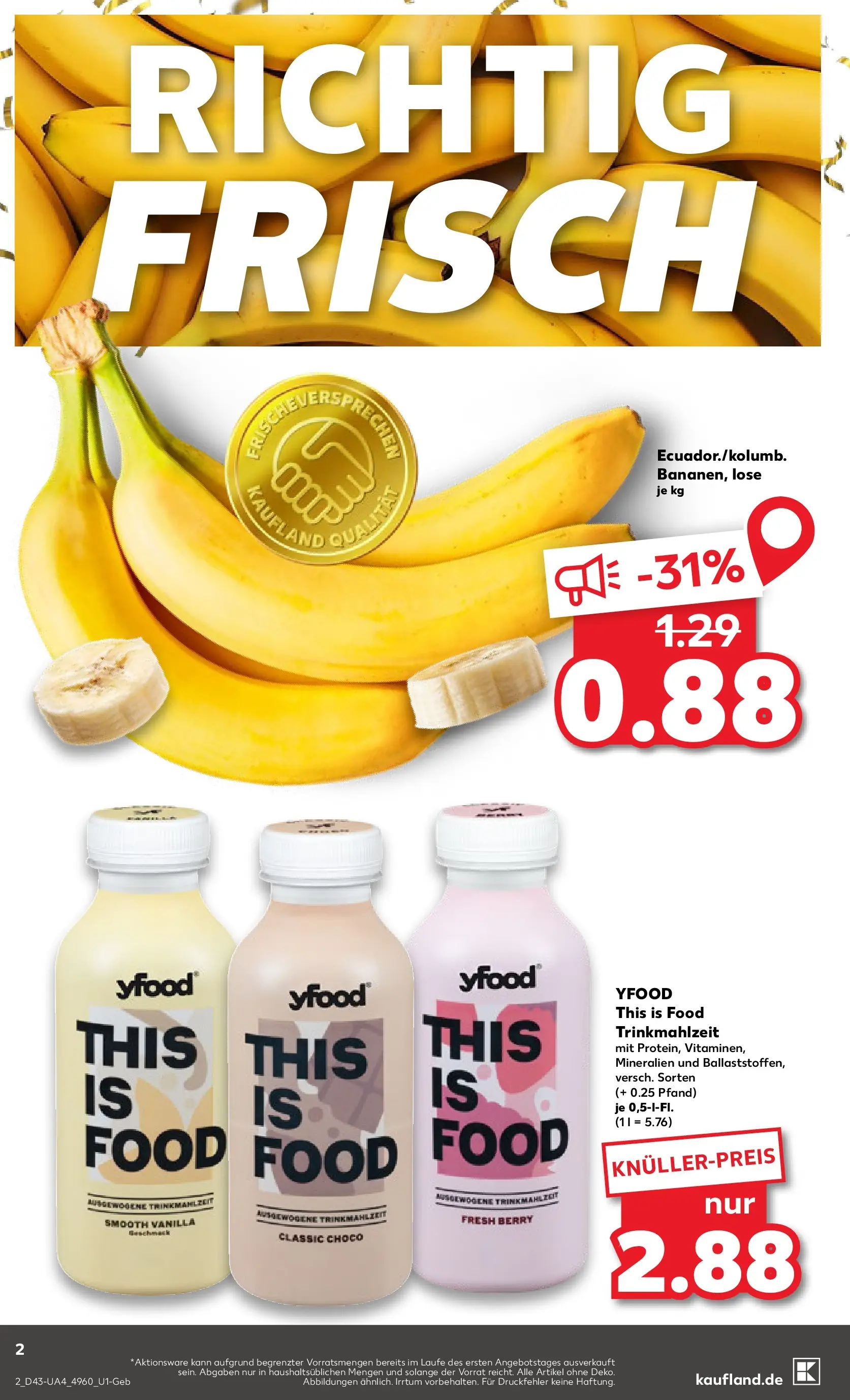Prospekt Kaufland ab 23.10.2025 » Angebote und Werbung Online | Seite: 2 | Produkte: YFood Prospekt Kaufland ab 23.10.2025 » Angebote Online zum Blättern | Seite: 2 | Produkte: YFood