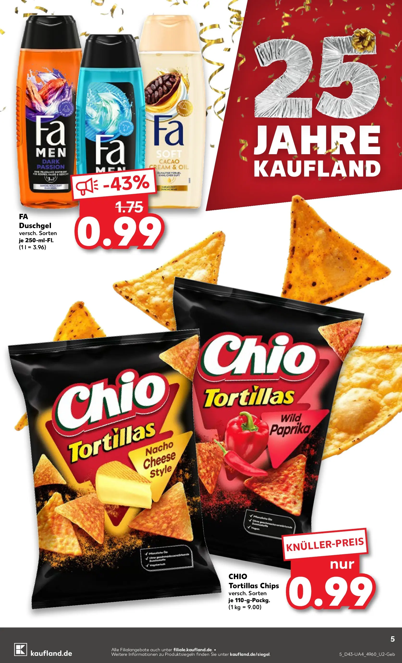 Prospekt Kaufland ab 23.10.2025 » Angebote und Werbung Online | Seite: 5 | Produkte: Fa duschgel, Paprika, Chio tortillas, Chips Prospekt Kaufland ab 23.10.2025 » Angebote Online zum Blättern | Seite: 5 | Produkte: Fa duschgel, Paprika, Chio tortillas, Chips