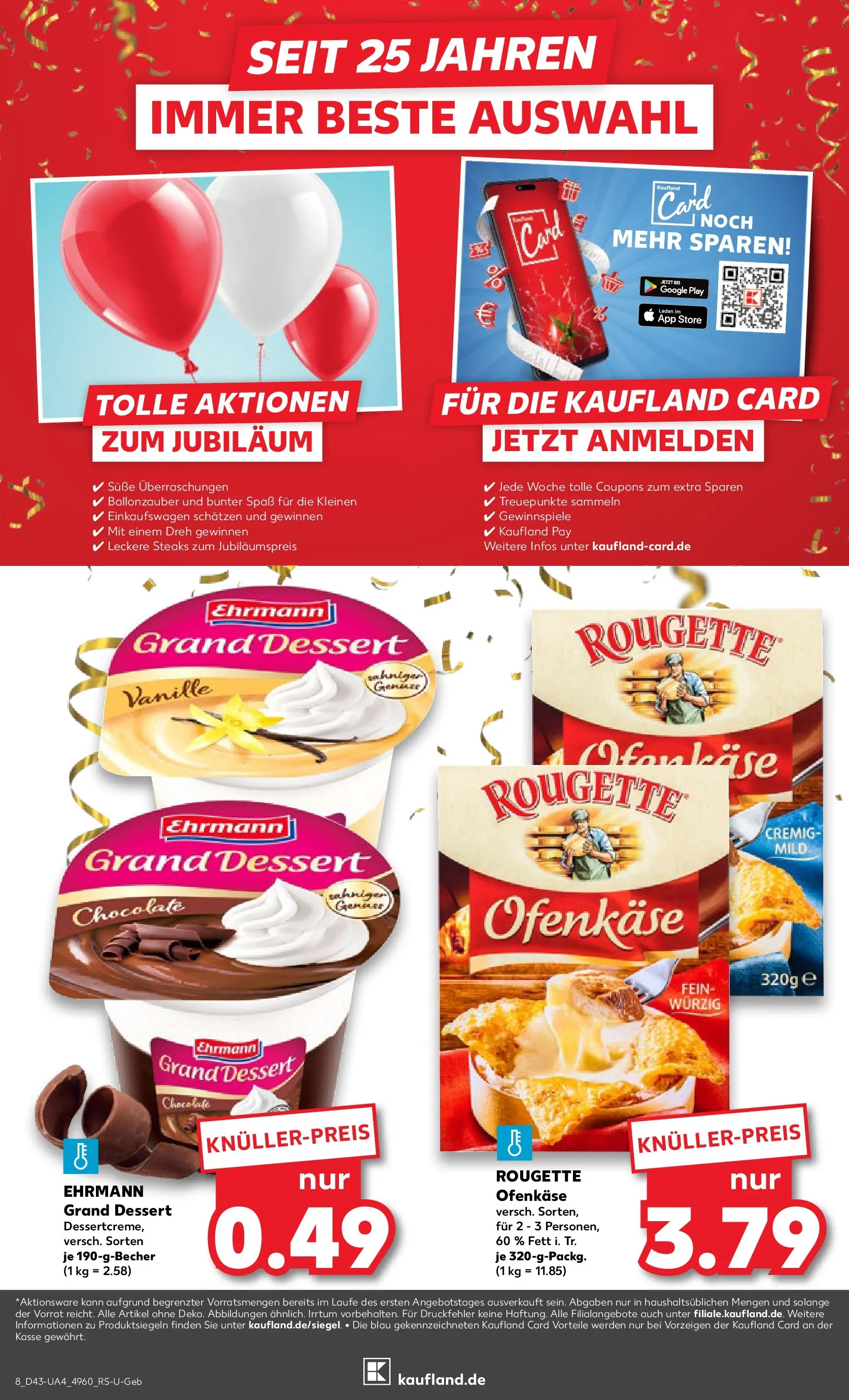 Prospekt Kaufland ab 23.10.2025 » Angebote und Werbung Online | Seite: 8 | Produkte: Ehrmann grand dessert, Rougette ofenkase Prospekt Kaufland ab 23.10.2025 » Angebote Online zum Blättern | Seite: 8 | Produkte: Ehrmann grand dessert, Rougette ofenkase