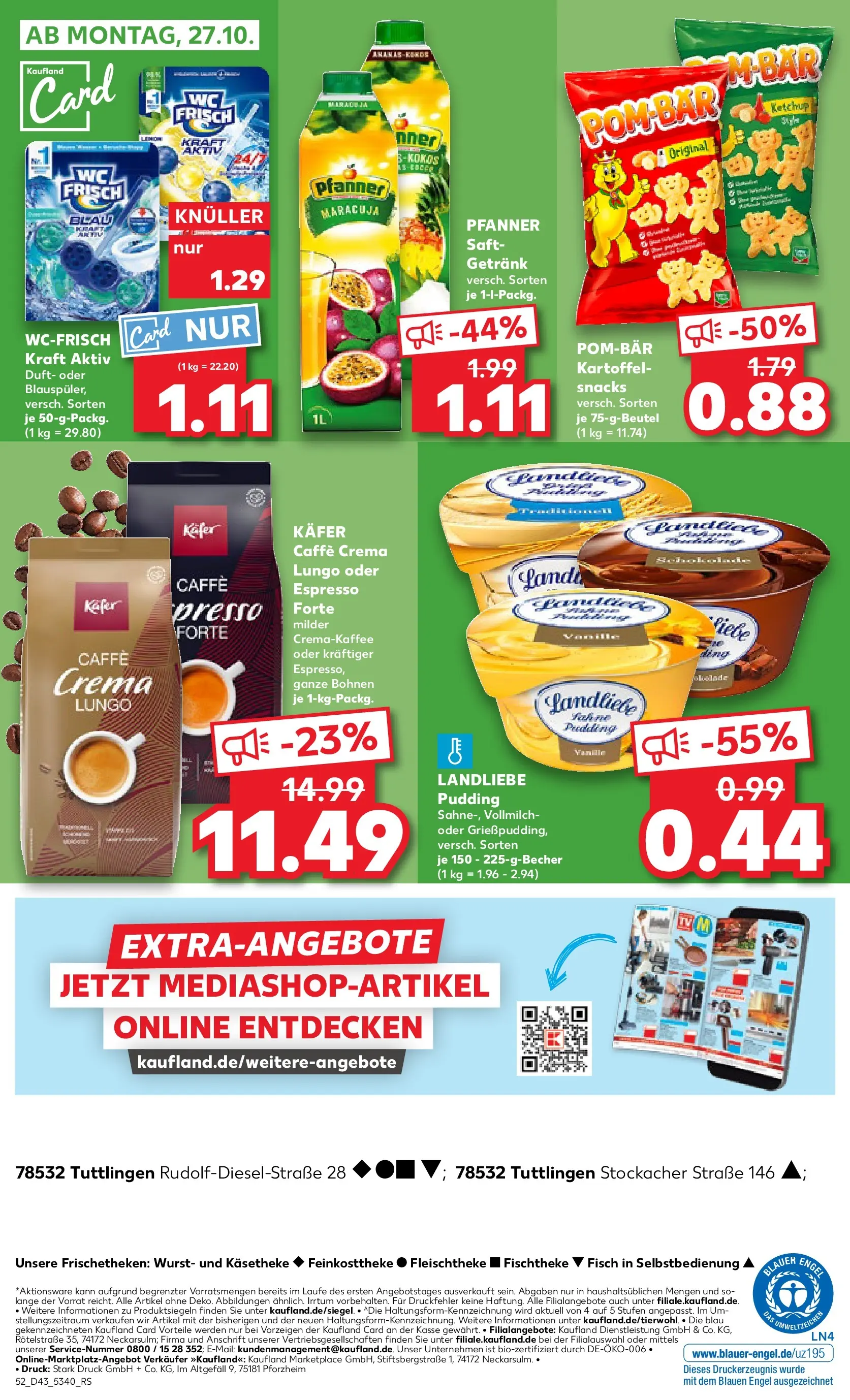 Prospekt Kaufland ab 23.10.2025 » Angebote Online zum Blättern | Seite: 52 | Produkte: Duft, Pudding, Wurst, Ketchup