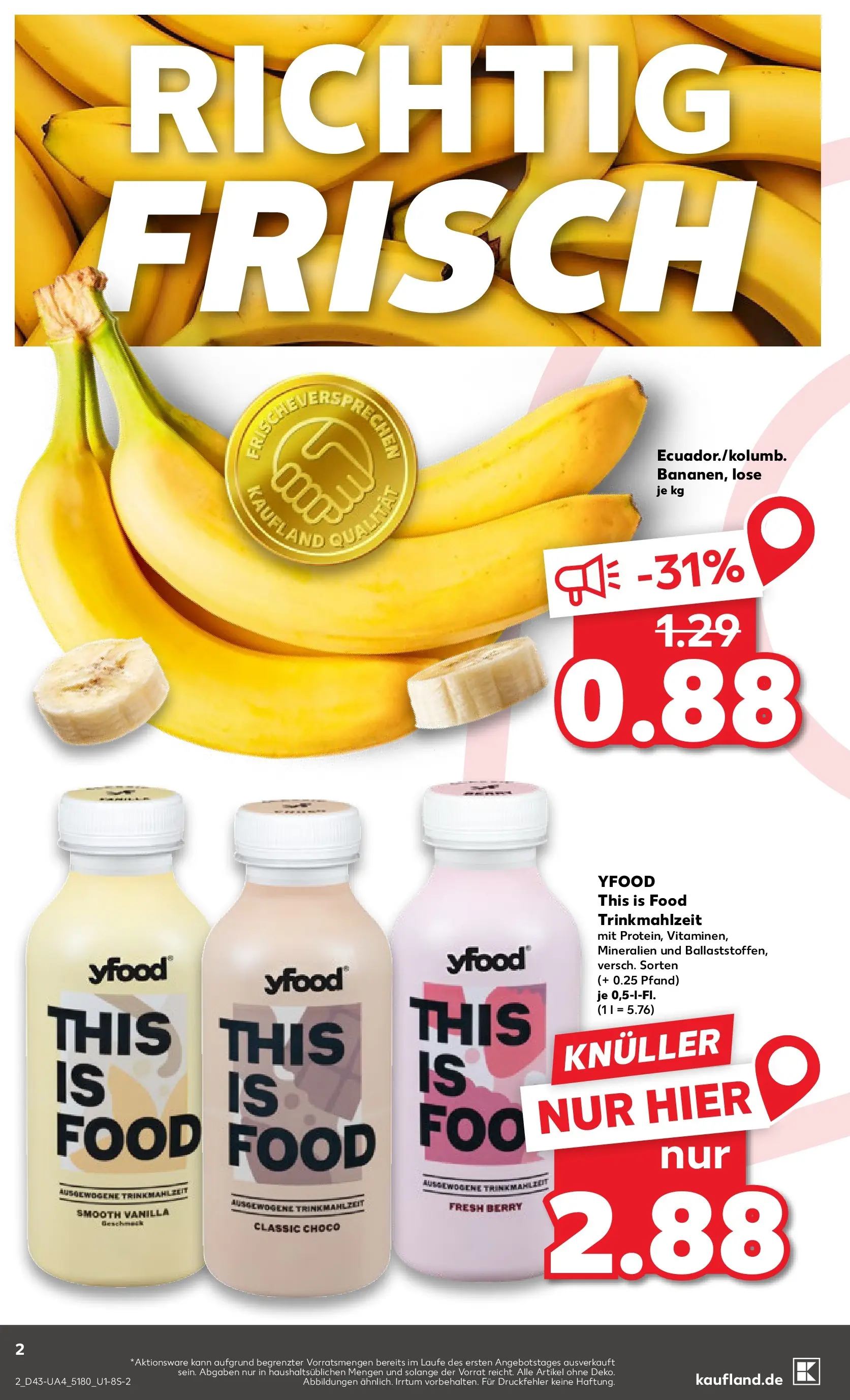Prospekt Kaufland ab 23.10.2025 » Angebote und Werbung Online | Seite: 2 | Produkte: YFood Prospekt Kaufland ab 23.10.2025 » Angebote Online zum Blättern | Seite: 2 | Produkte: YFood