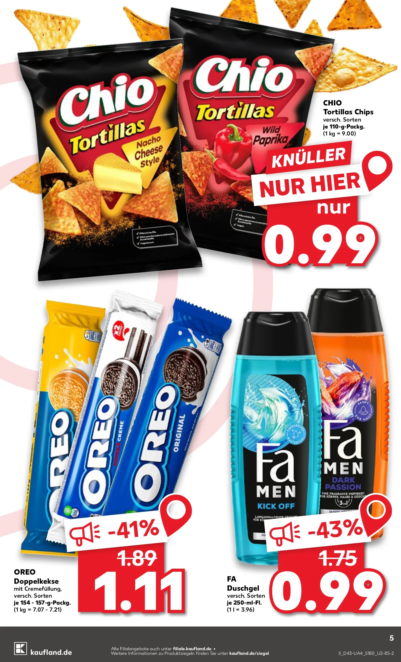 Prospekt Kaufland ab 23.10.2025 » Angebote und Werbung Online | Seite: 5 | Produkte: Creme, Duschgel, Chio tortillas, Chips Prospekt Kaufland ab 23.10.2025 » Angebote Online zum Blättern | Seite: 5 | Produkte: Creme, Duschgel, Chio tortillas, Chips