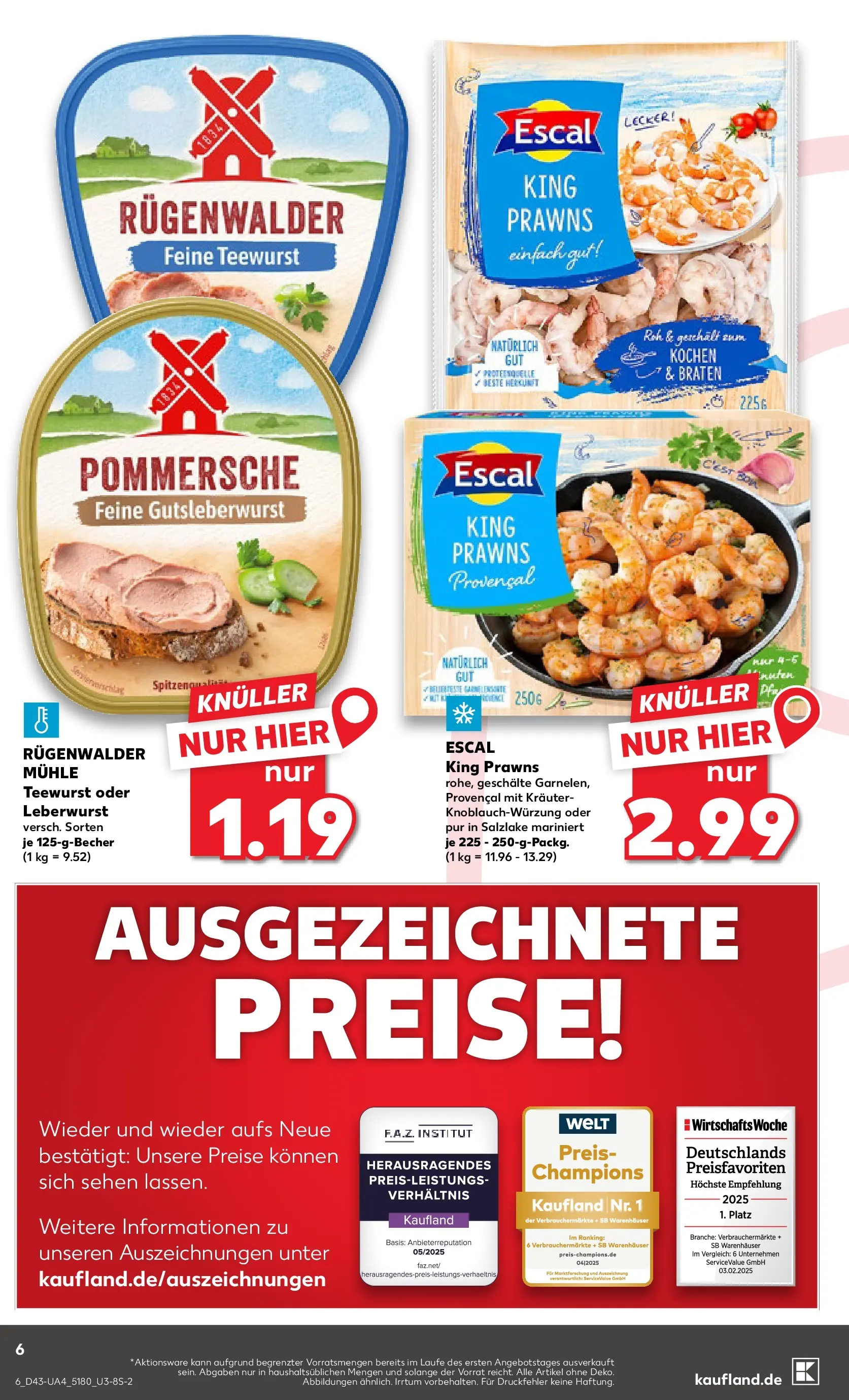 Prospekt Kaufland ab 23.10.2025 » Angebote und Werbung Online | Seite: 6 | Produkte: Mühle Prospekt Kaufland ab 23.10.2025 » Angebote Online zum Blättern | Seite: 6 | Produkte: Mühle