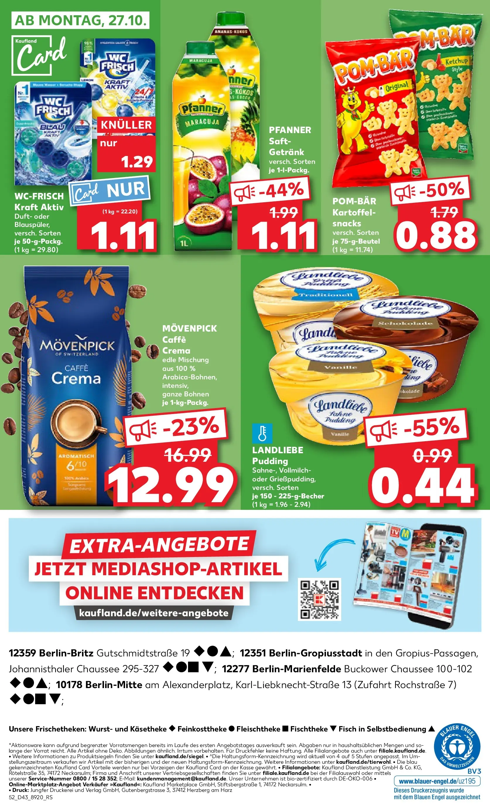 Prospekt Kaufland ab 22.10.2025 » Angebote Online zum Blättern | Seite: 52 | Produkte: Pudding, Wurst, Saft, Chips